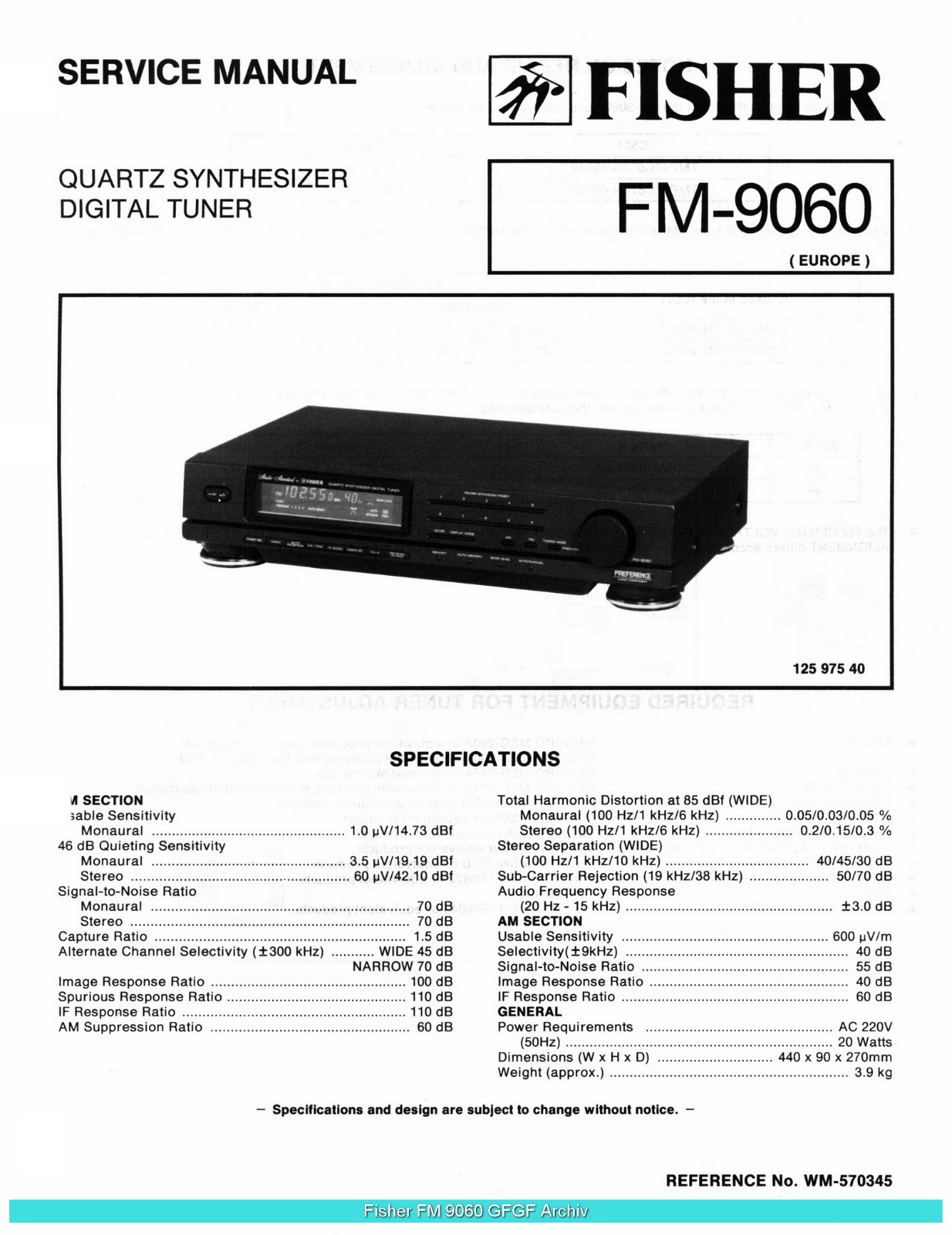 Fisher FM-9060 Schematic