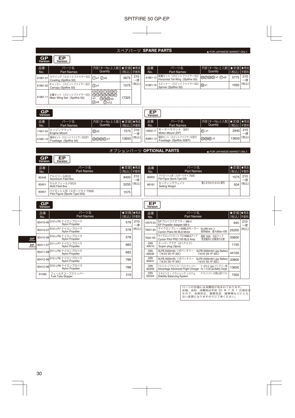 Kyosho SPITFIRE User Manual