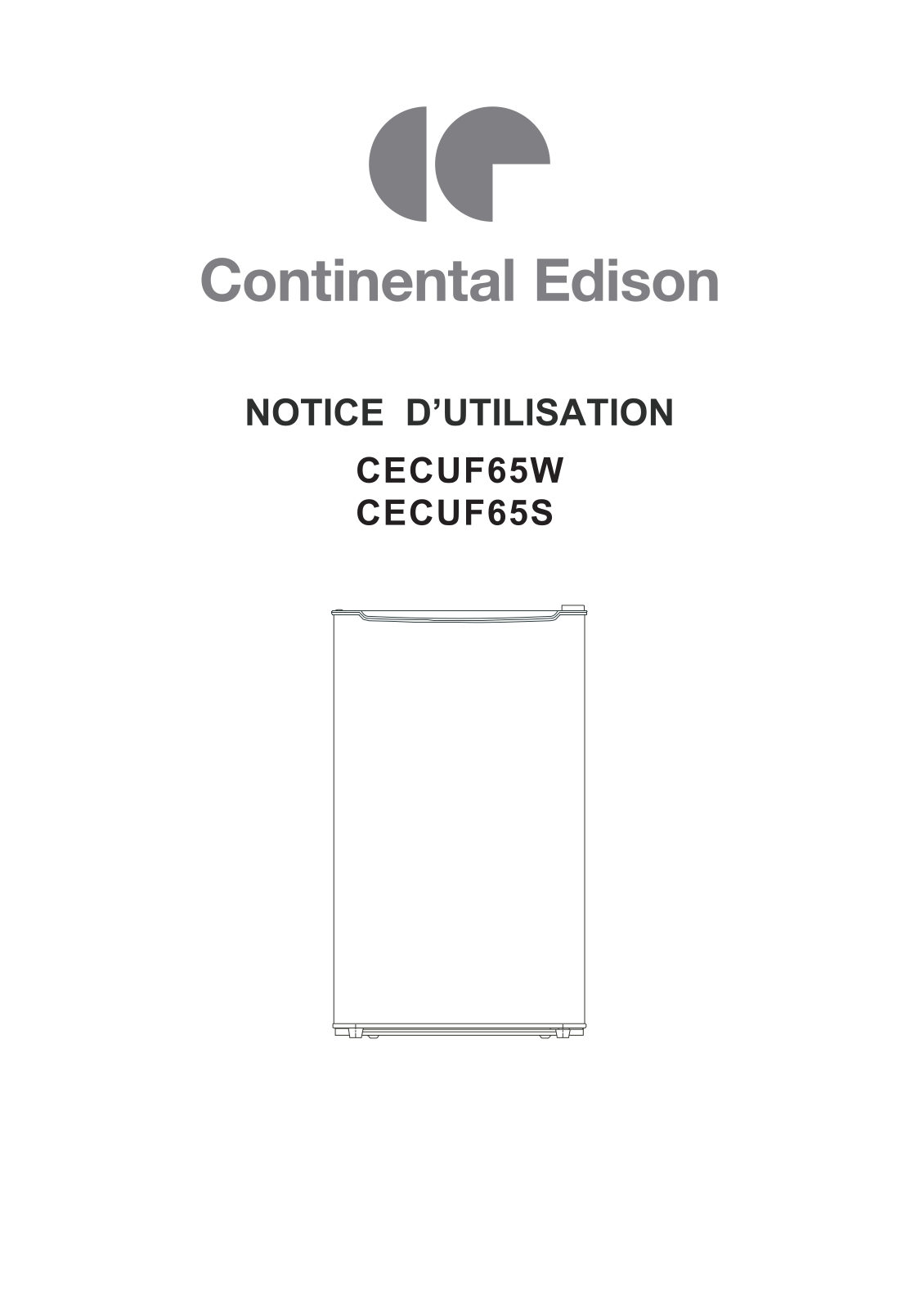 Continental edison CECUF65W, CECUF65S User Manual