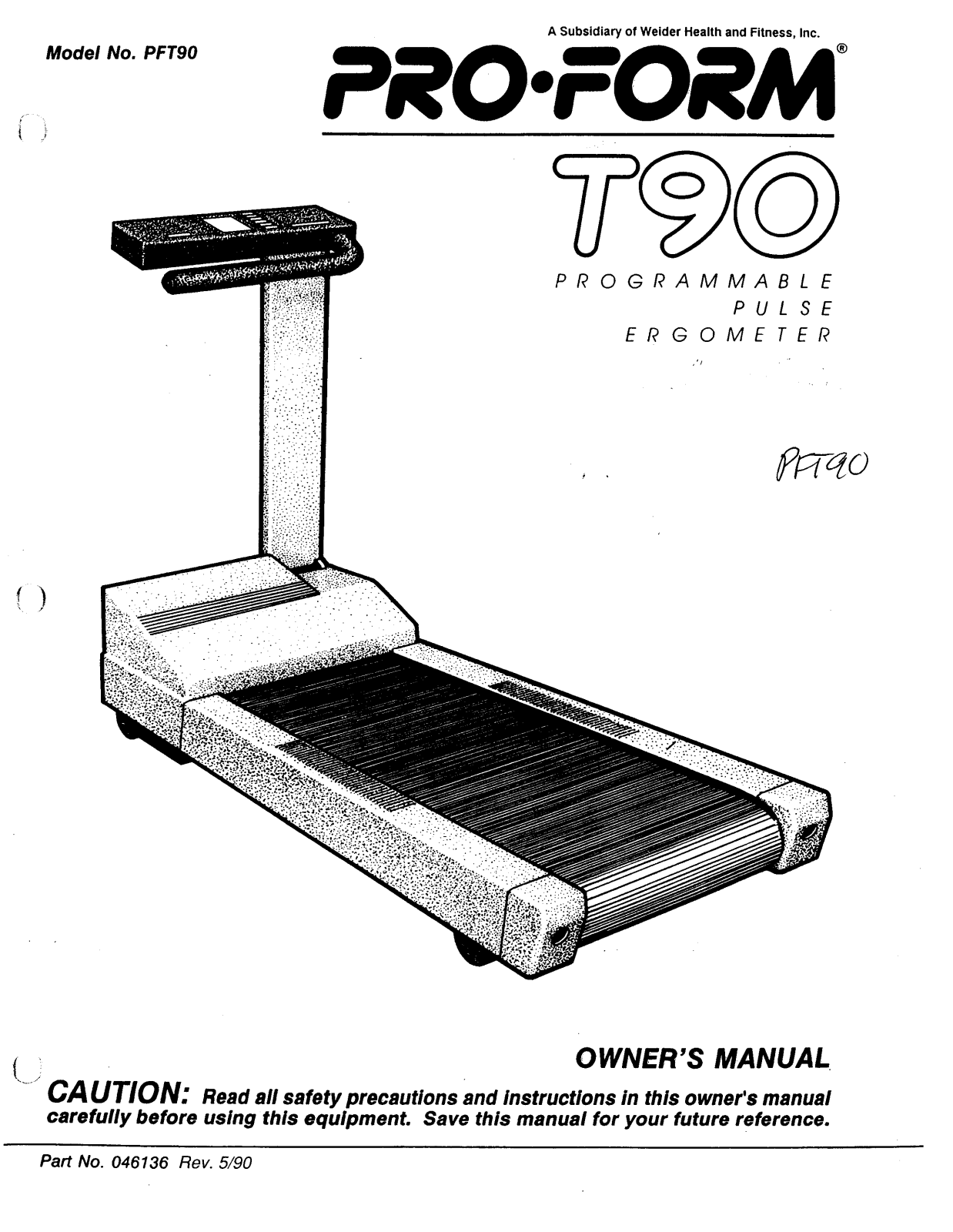 ProForm PFT900 User Manual