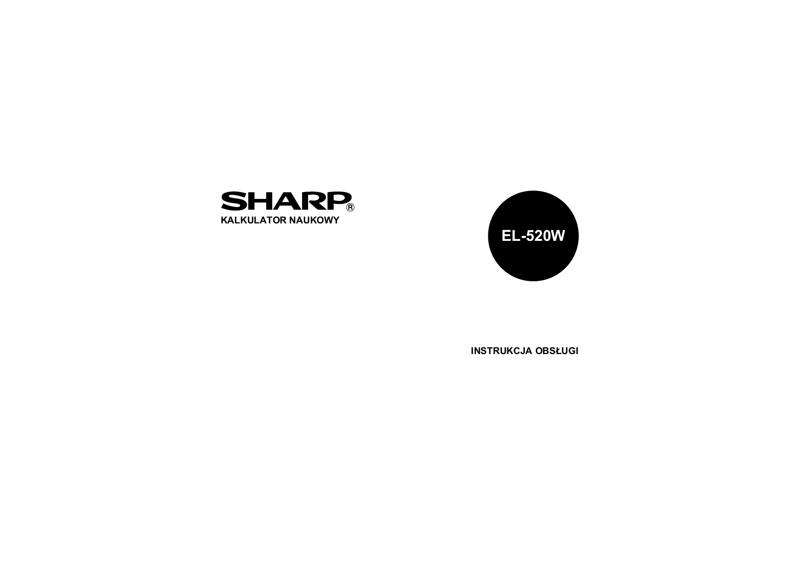 SHARP EL-520W User Manual