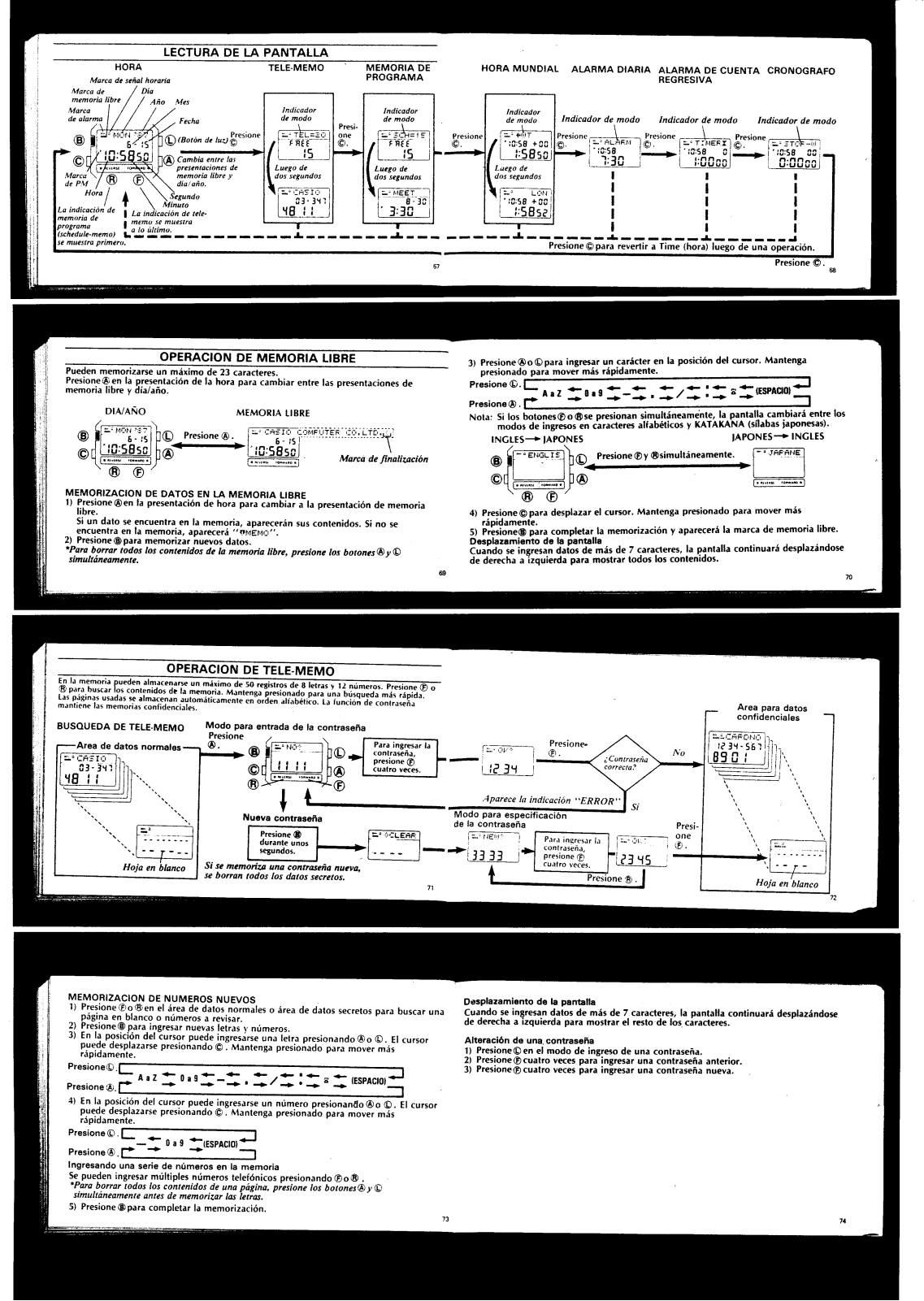 Casio QW-675 Instructions Manual