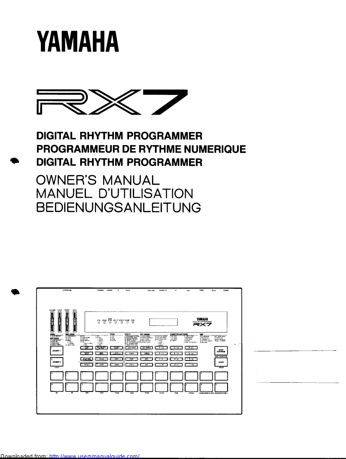 Yamaha Audio RX7 User Manual