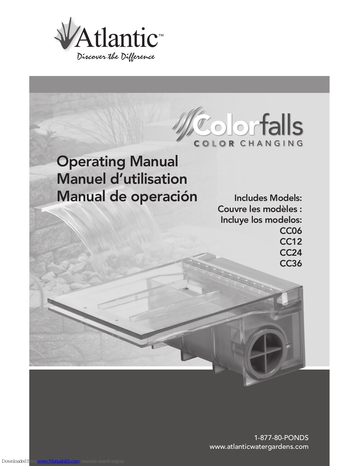 Atlantic ColorFalls CC06, ColorFalls CC36, ColorFalls CC24, ColorFalls CC12 Operating Manual