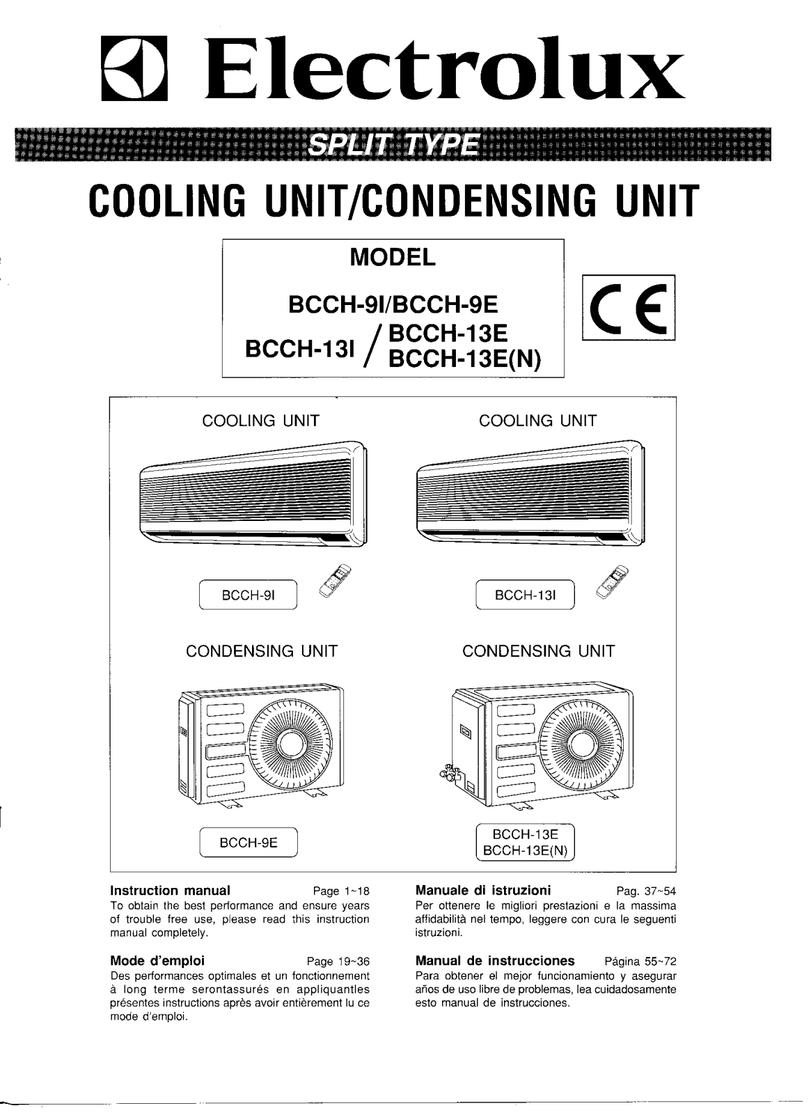 AEG BCCH-13E, BCCH-13I User Manual