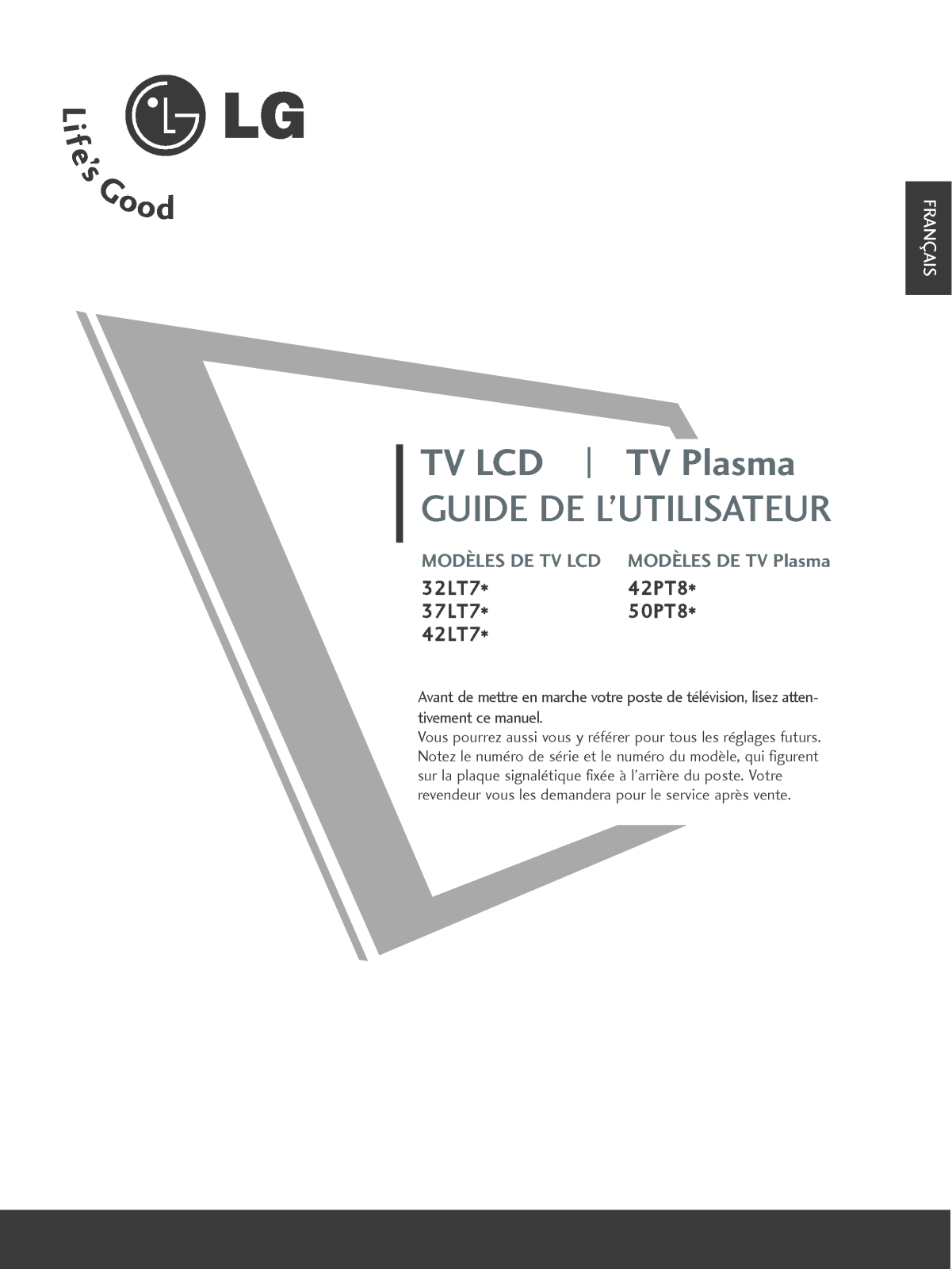 LG 37LT75, 32LT75, 42LT75 User Manual