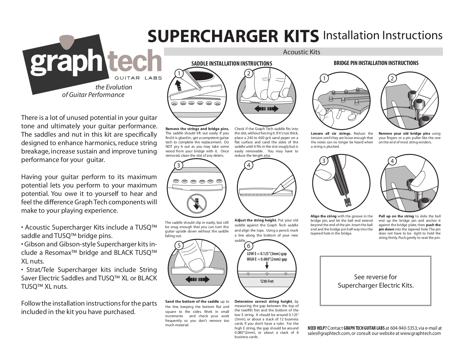 Graph Tech SuperCharger Kit User Manual