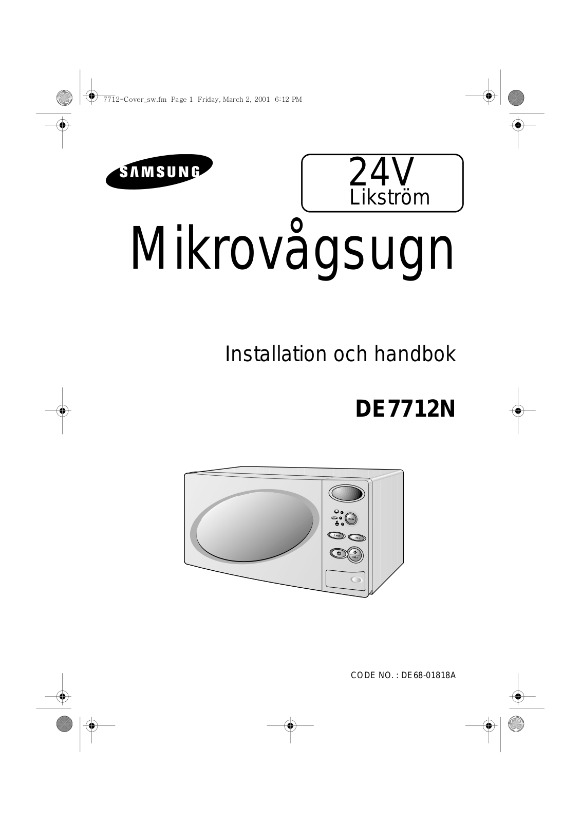 Samsung DE7712N User Manual