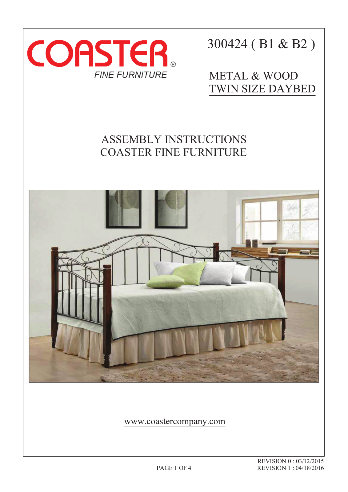 Coaster 300424 Assembly Guide - ManualMachine.com