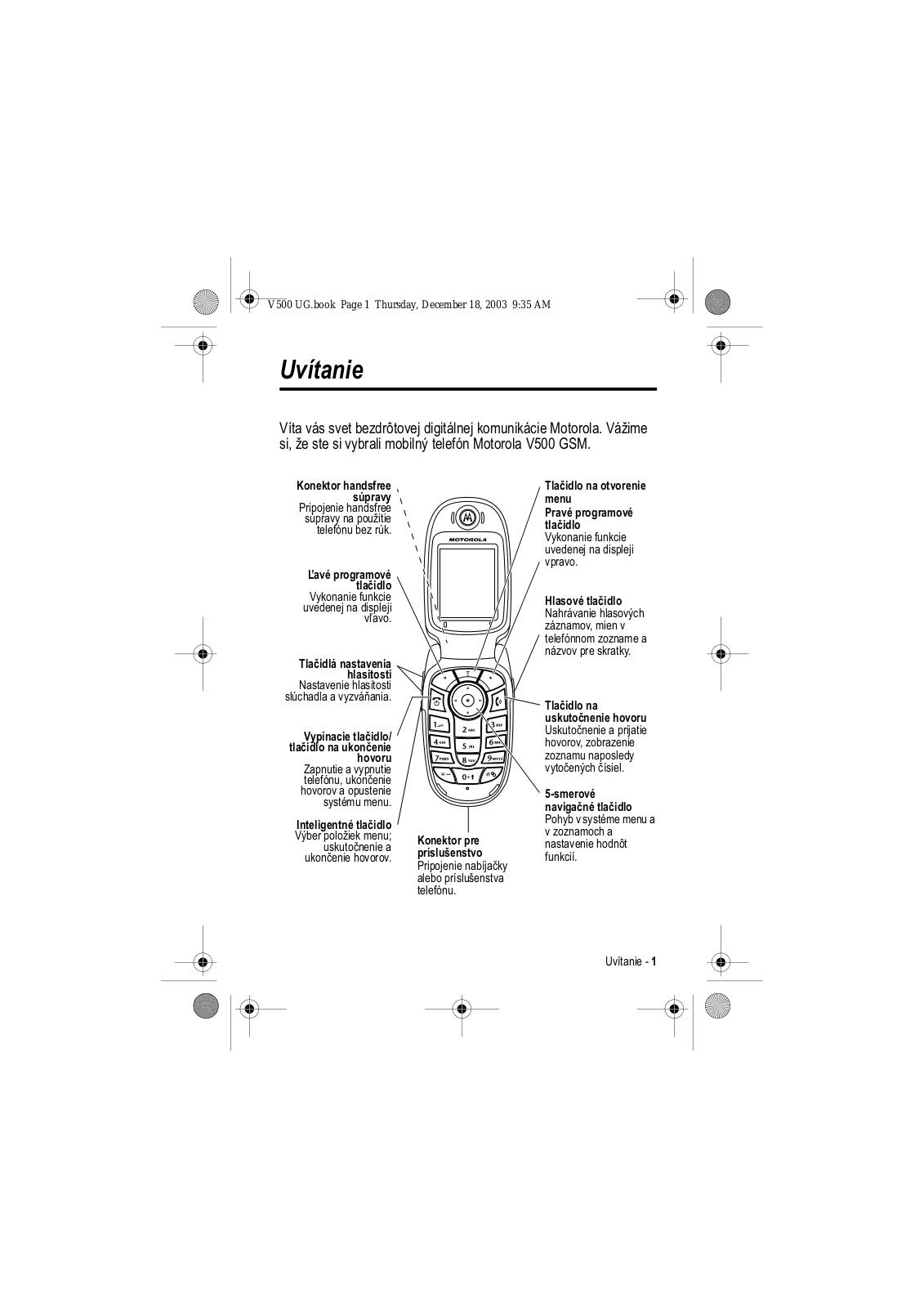 Motorola V500 User Manual