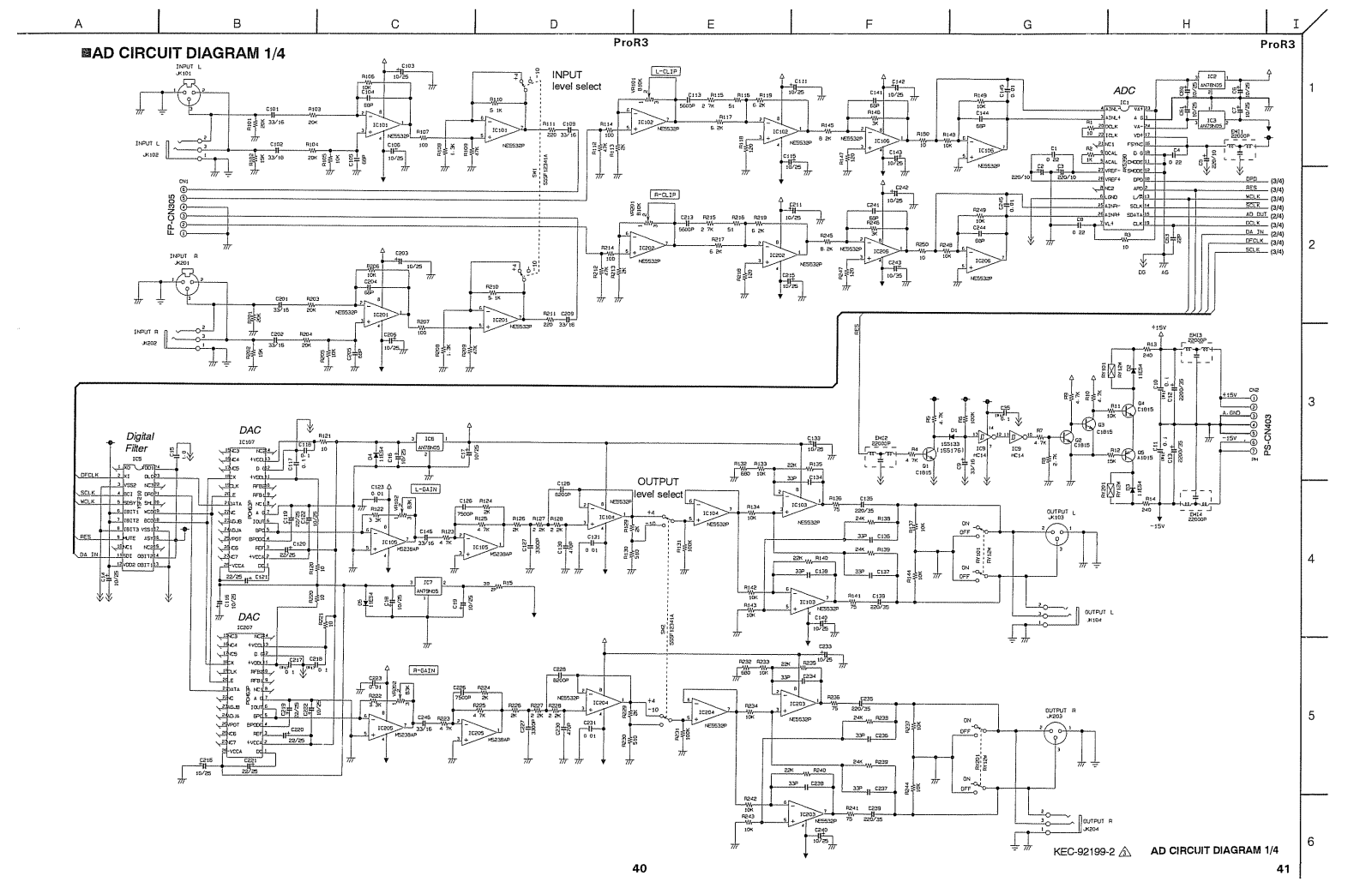 Yamaha PRO-R-3 Schematic