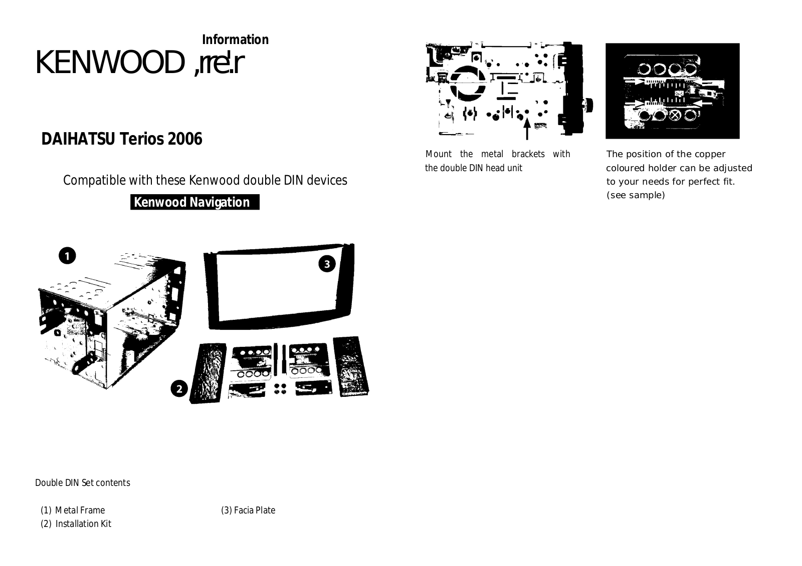 Kenwood CAW2088-01 User Manual