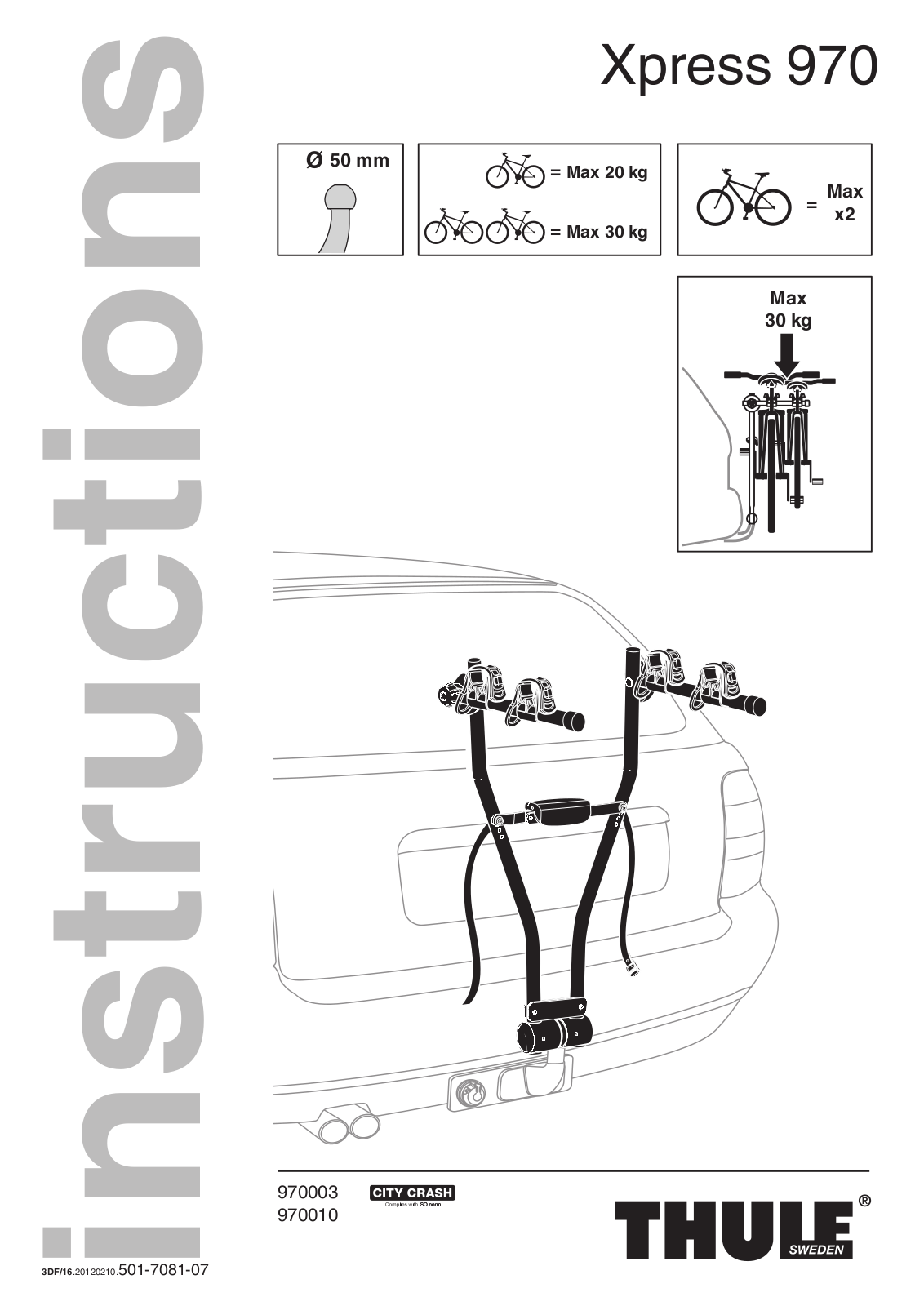 Thule Xpress 970 User Manual