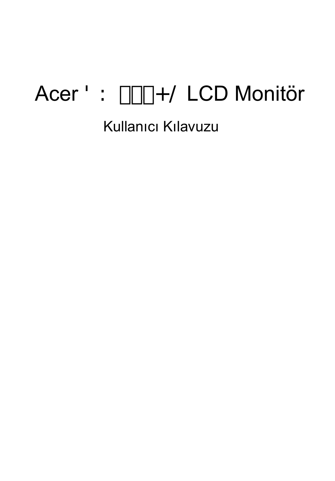 Acer DW271HL User Manual