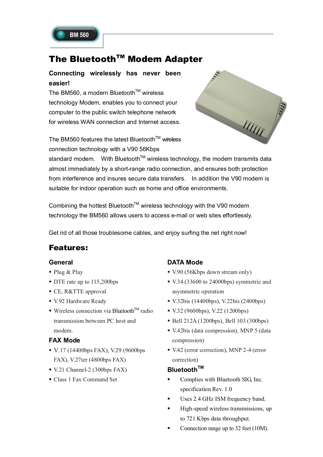 Abocom BM560 User Manual