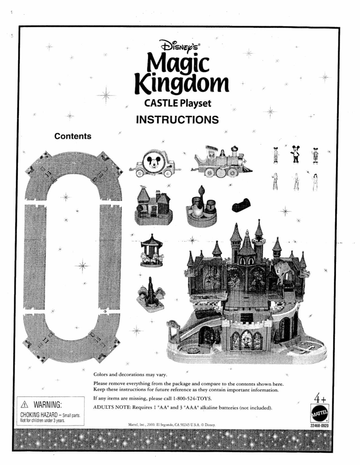 Fisher-Price 22468 Instruction Sheet