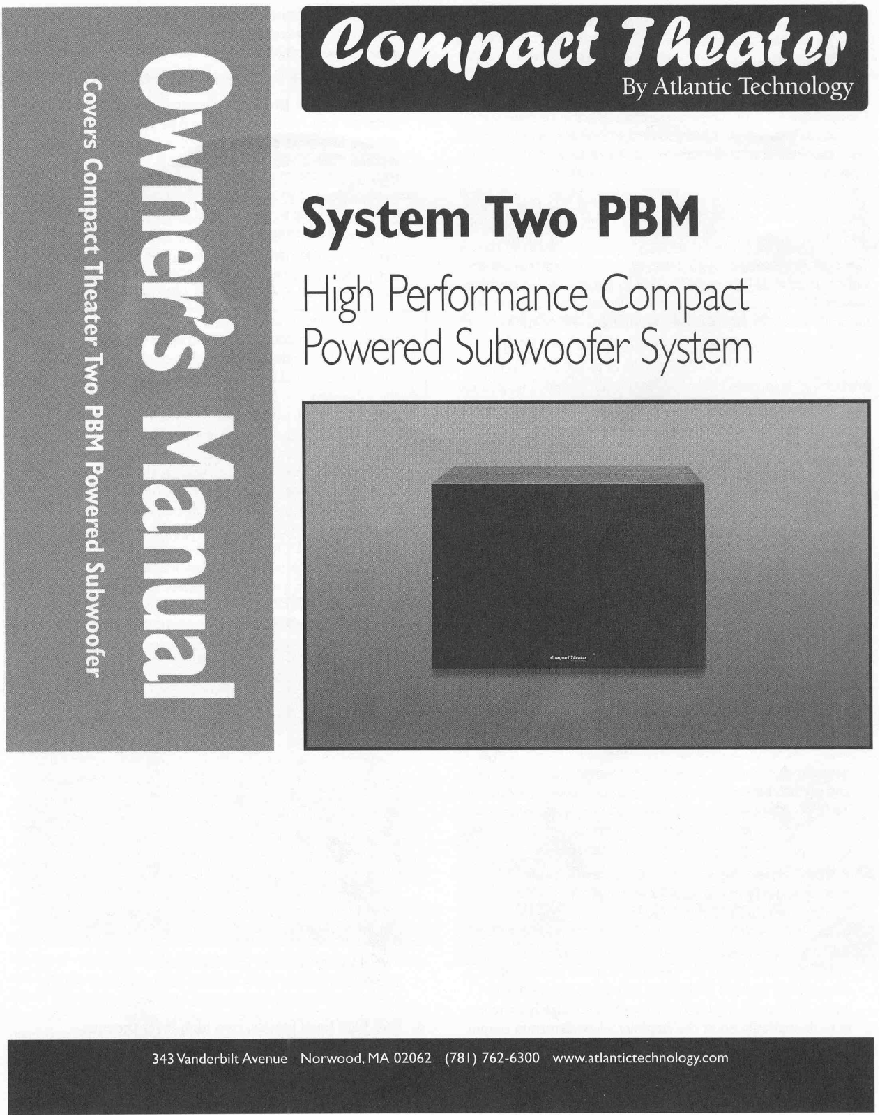 Atlantic Technology CTS 2 PBM User Manual