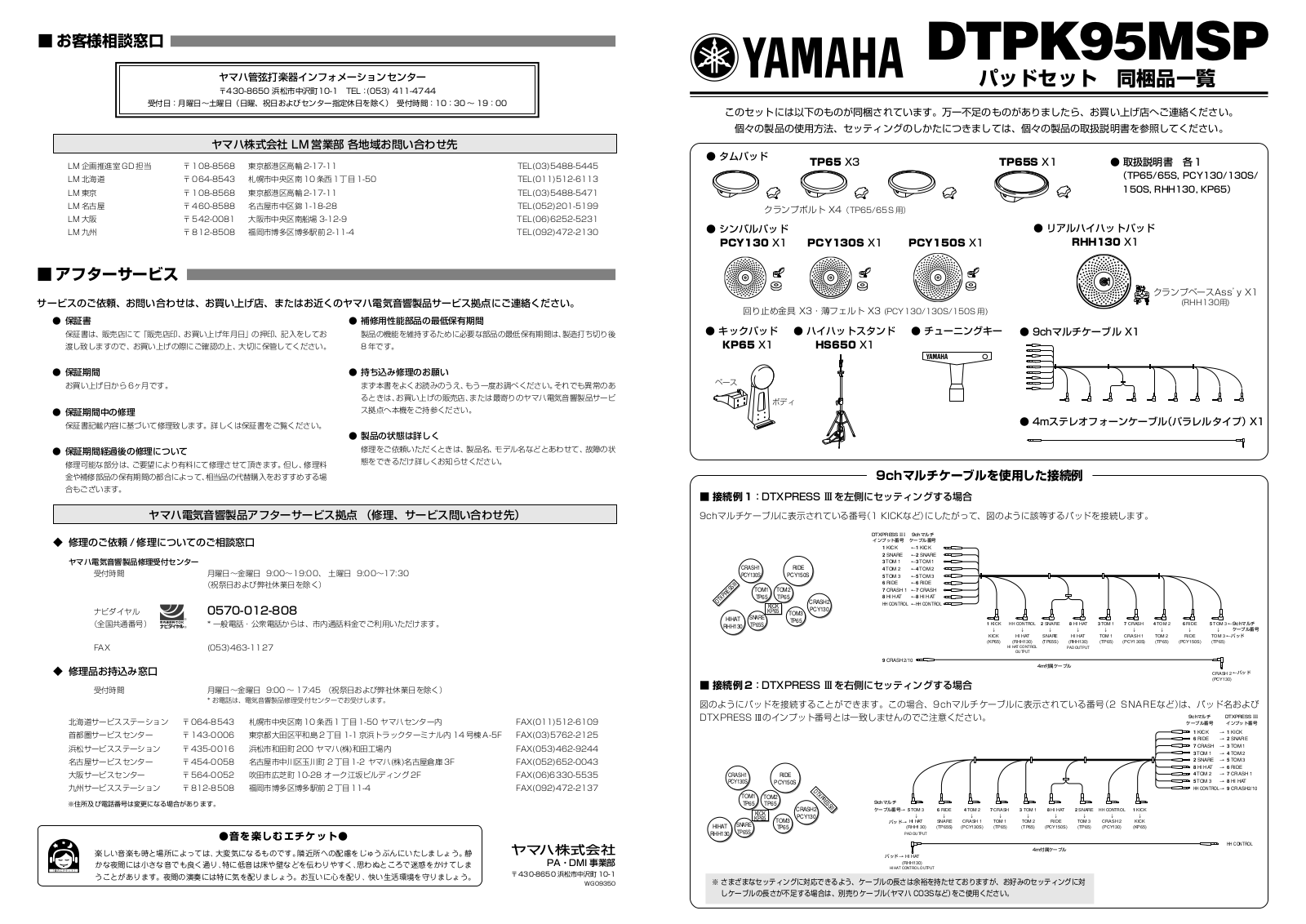 Yamaha DTPK95MSP User Manual