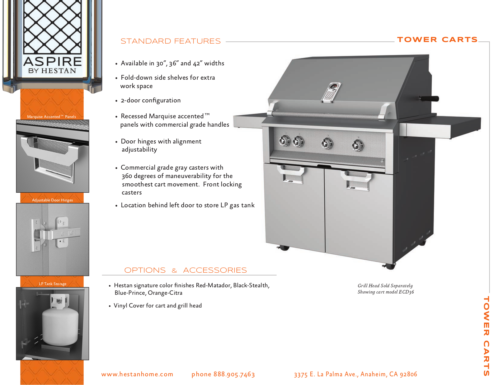 Hestan ECD42OR, ECD30SS, ECD36SS Specifications