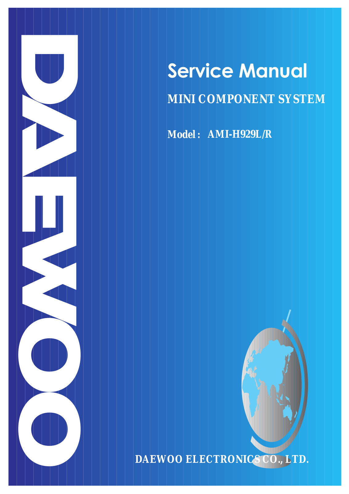 Daewoo AMI-H929L, AMI-H929LR Service Manual