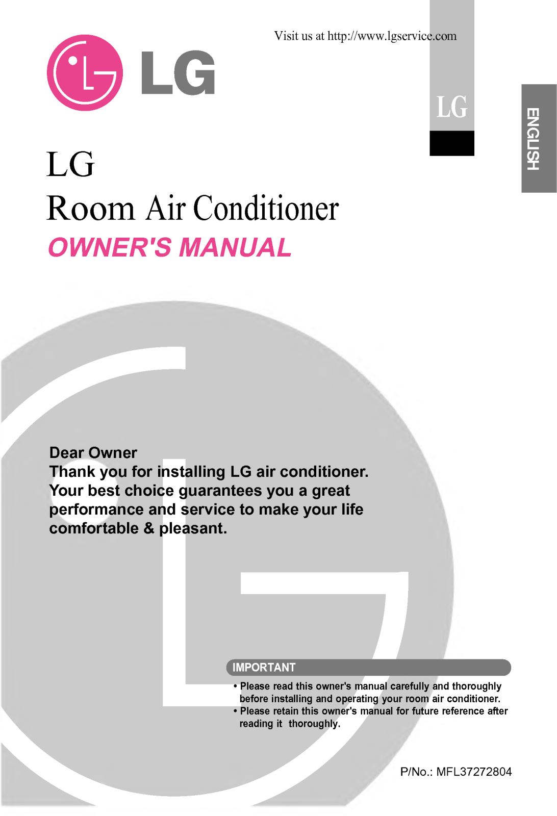 LG S09TCAN4D60, S12TCANTD60 User Manual