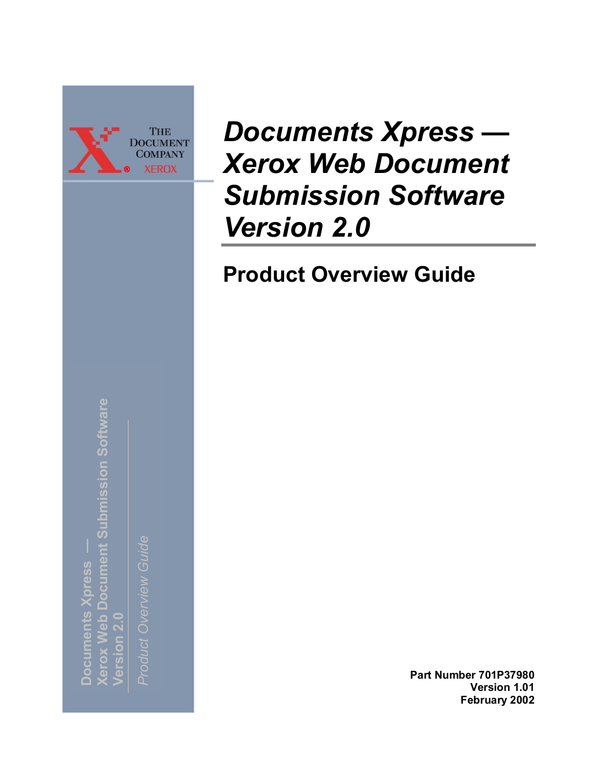 Xerox Web Document Submission Software WDSS Overview Guide