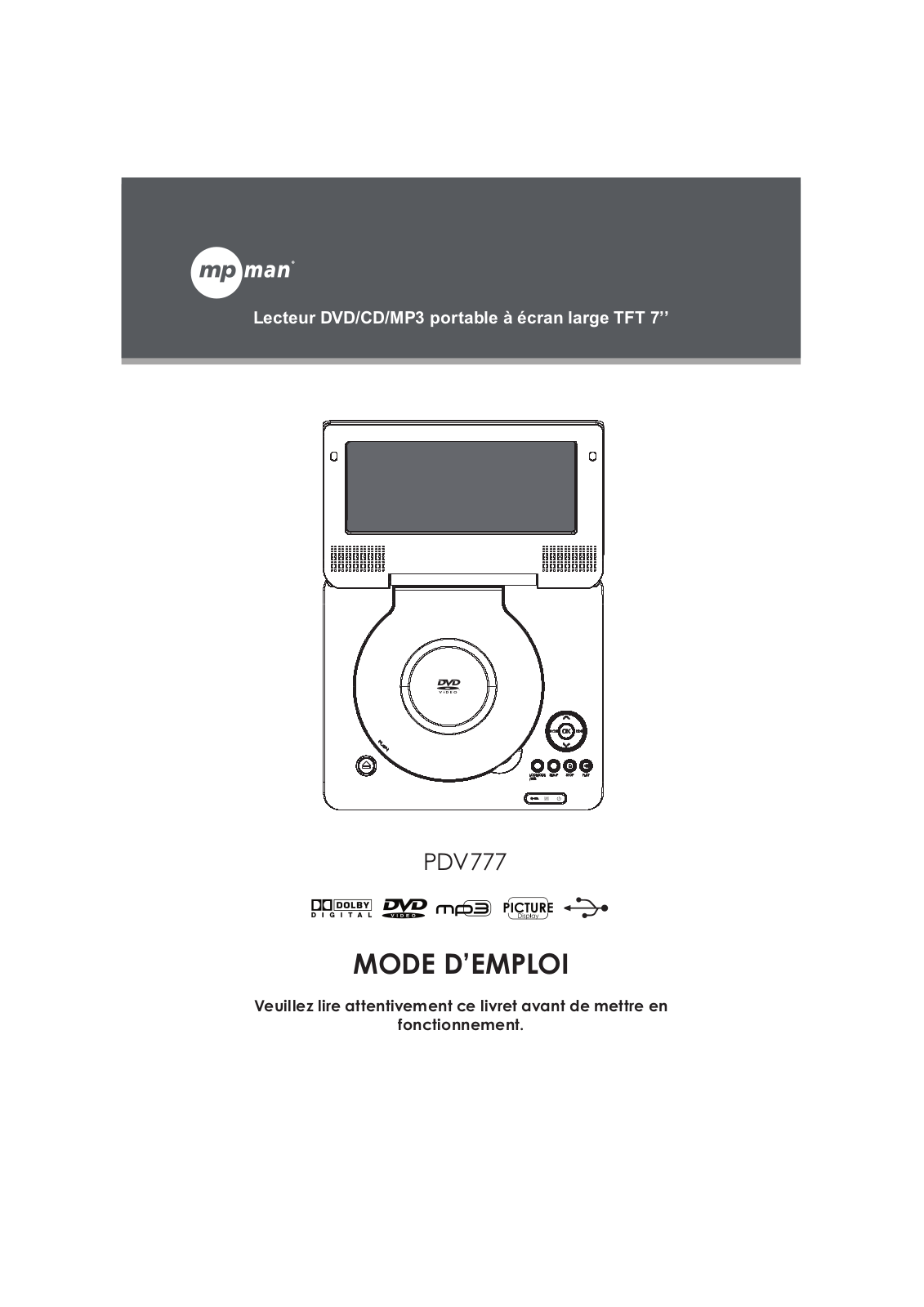 MPMAN PDV-787 User Manual