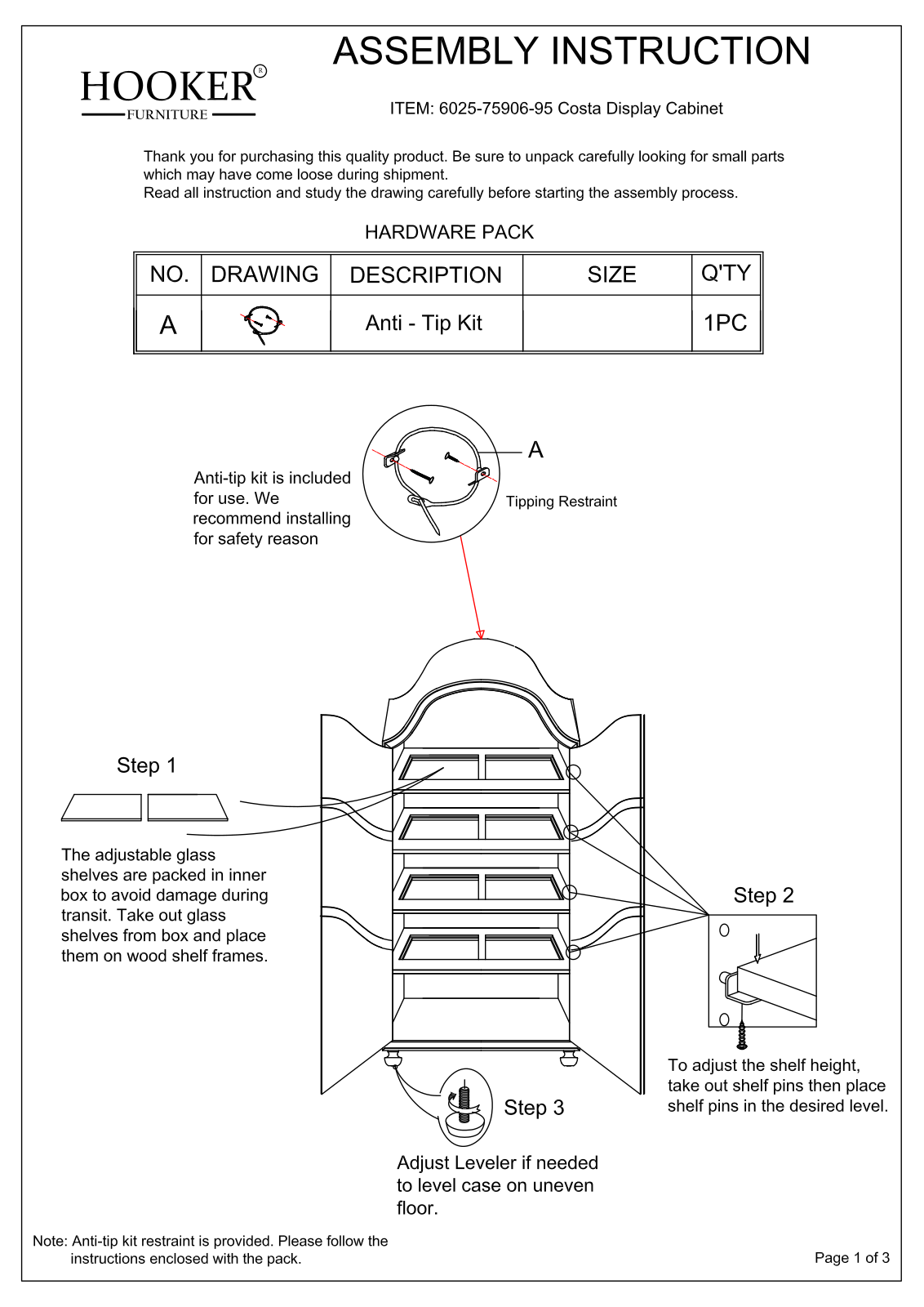 Hooker 6025-75906-95 Assembly Instructions