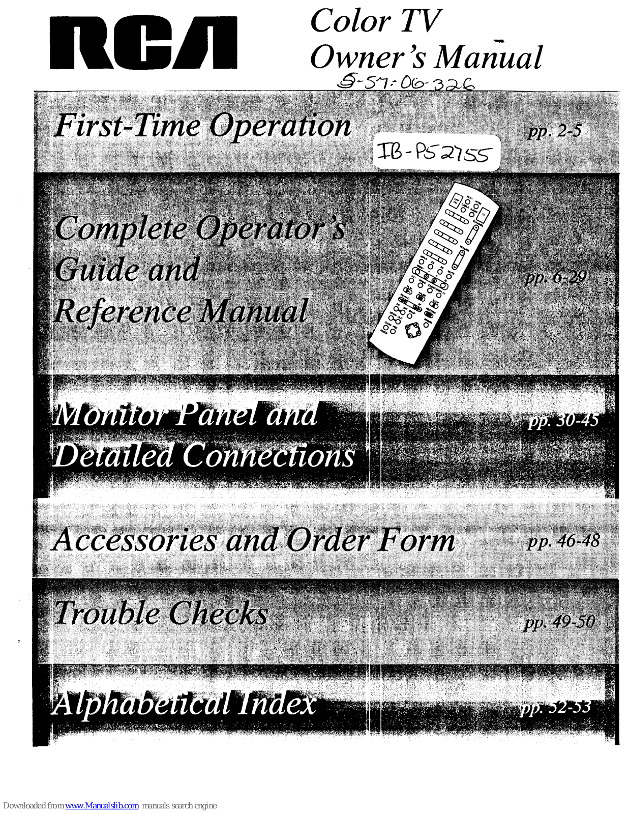 RCA IB-P52755 Owner's Manual - ManualMachine.com