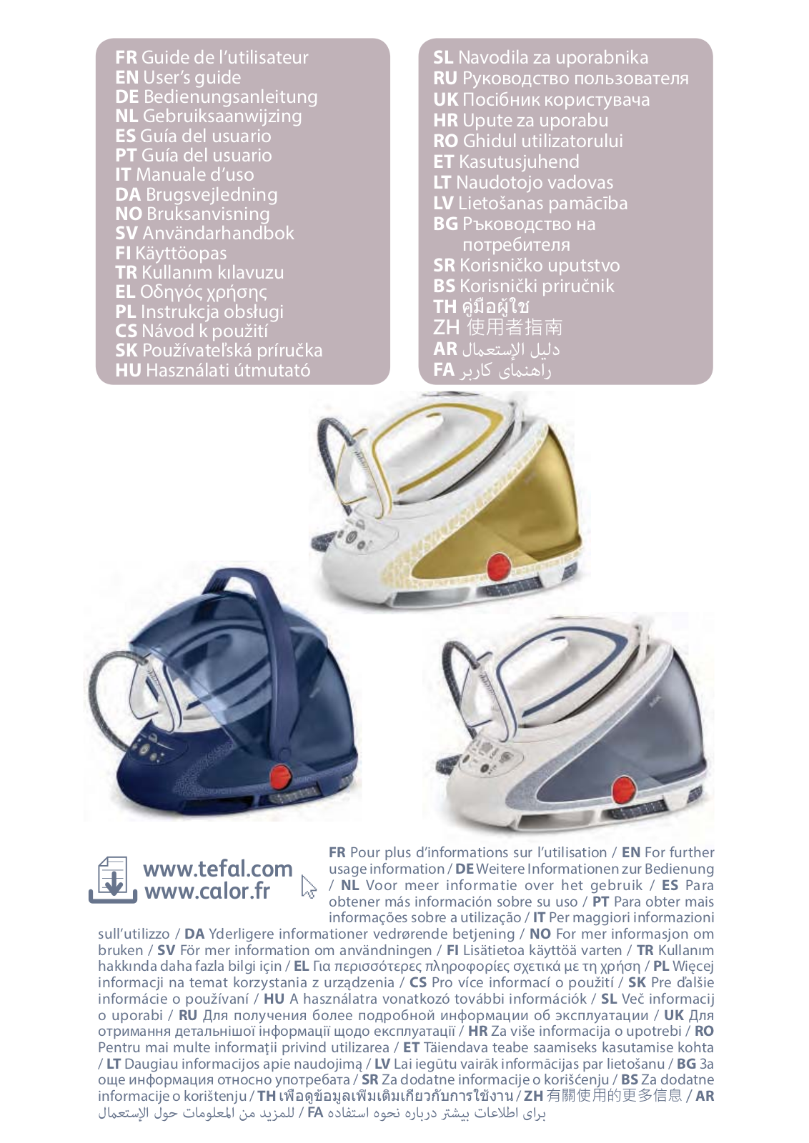 Tefal GV9580 User Manual