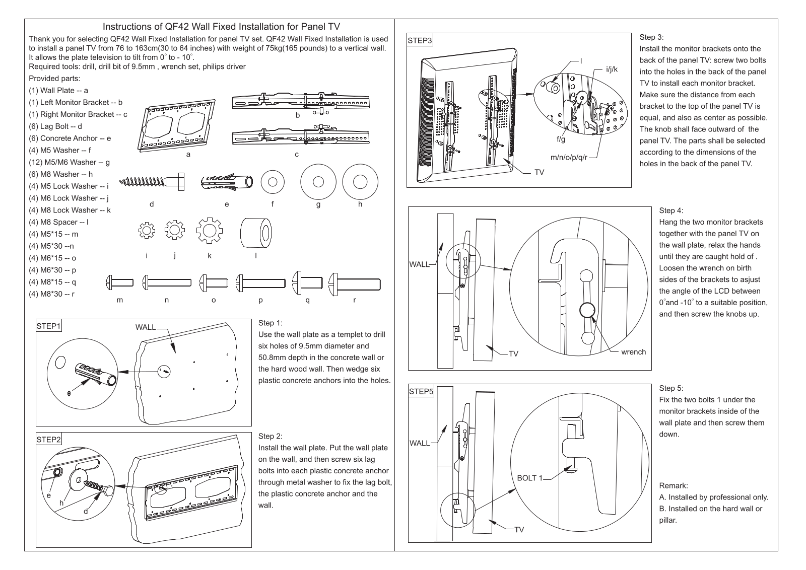 SONIQ QF42 Instruction Manual