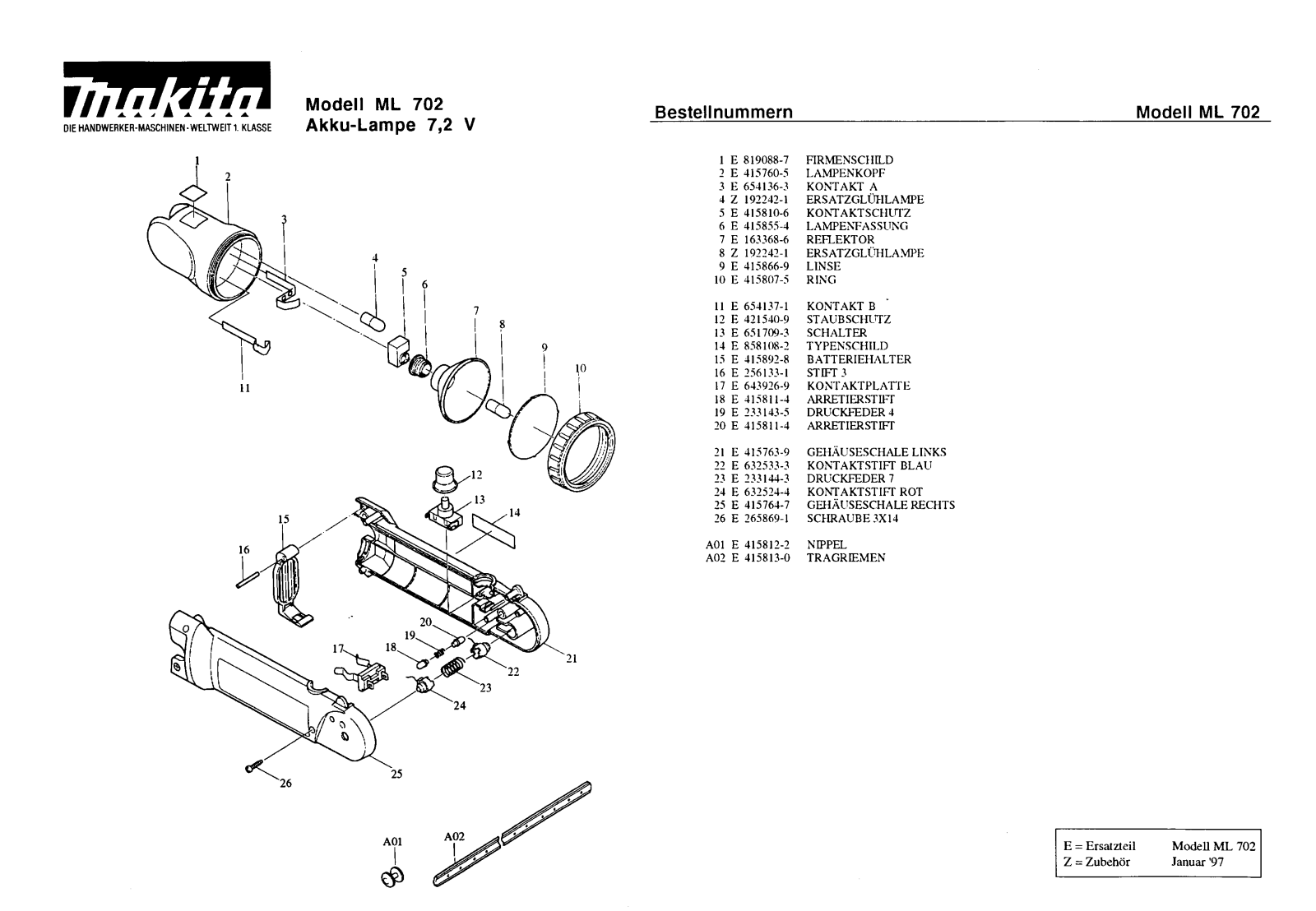 Makita ML702 User Manual