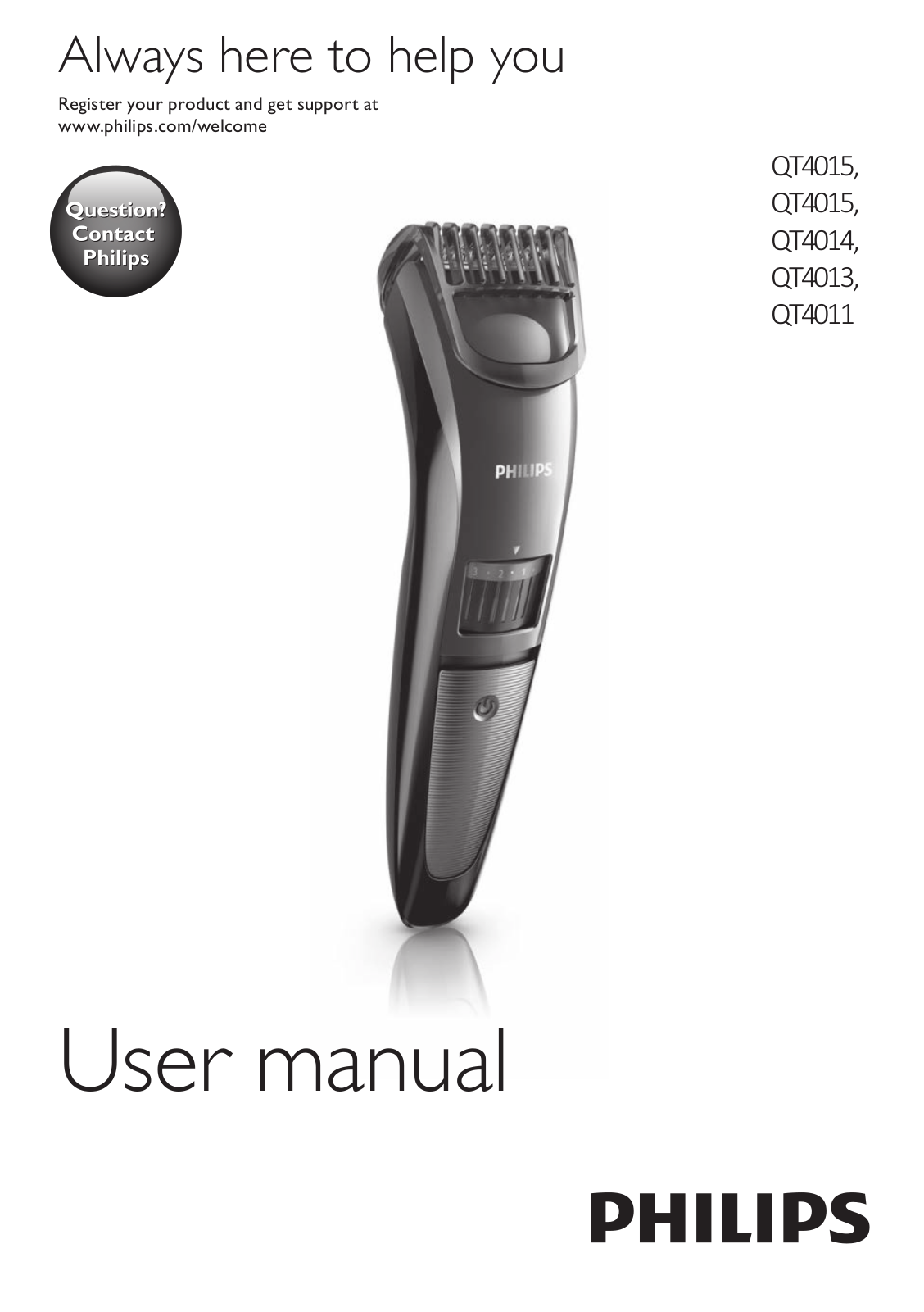 Philips QT4014, QT4011, QT4013 User Manual