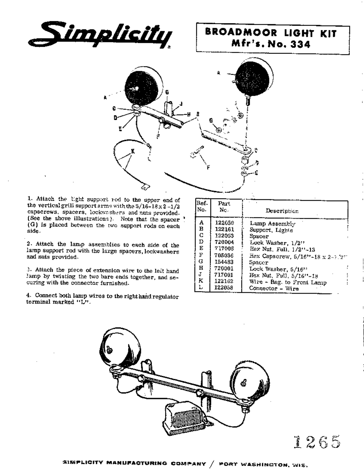 Simplicity 334 User Manual