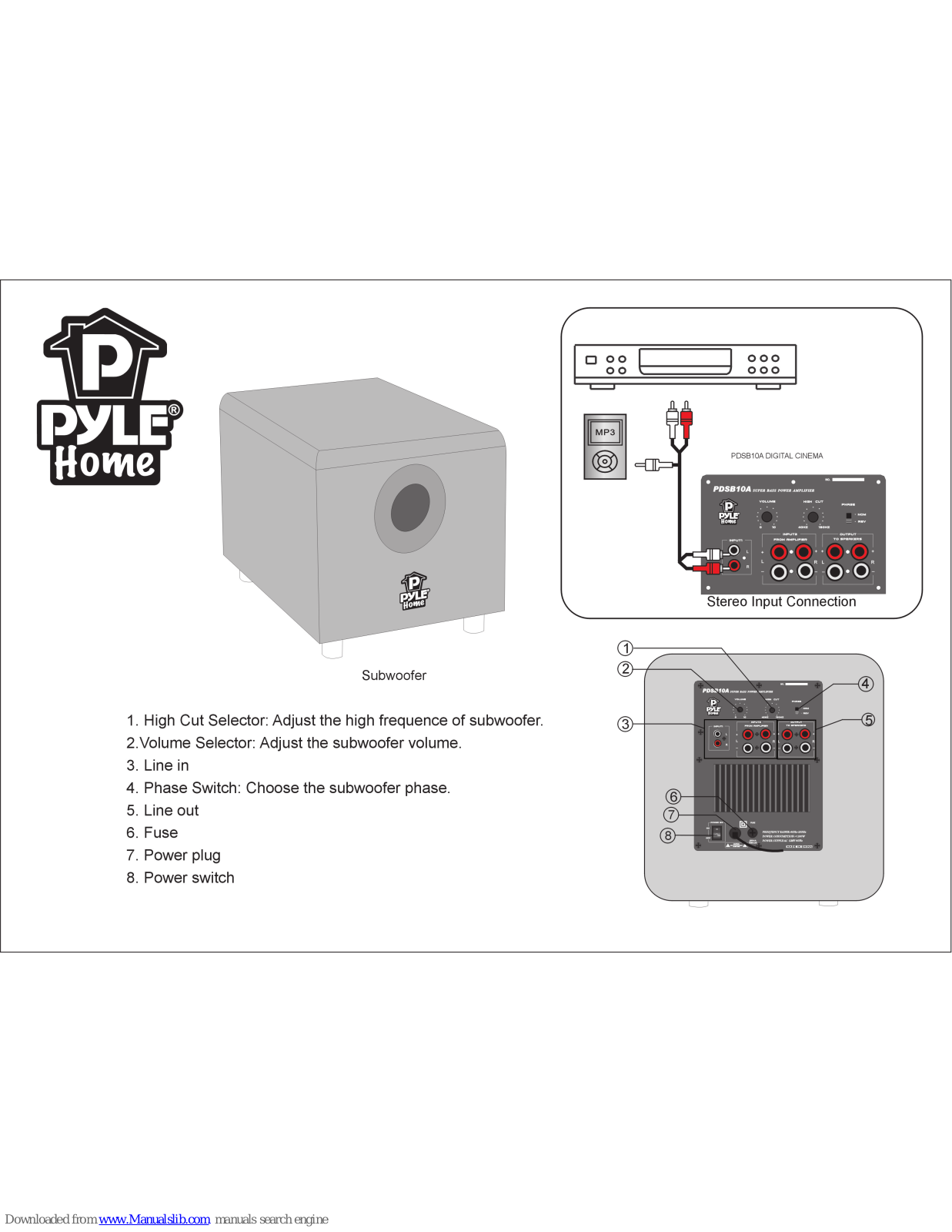 Pyle PDSB10A User Manual
