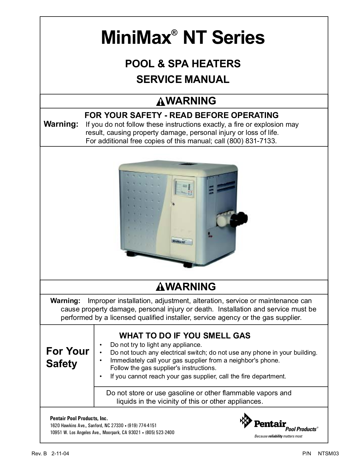 Sta-Rite NT200 Service Manual