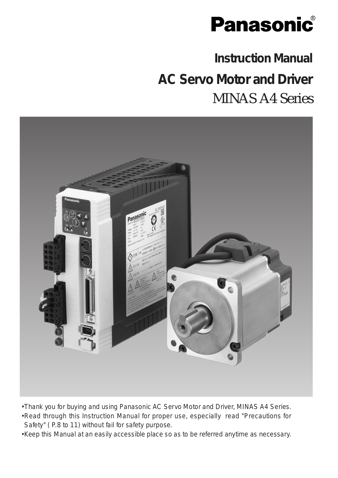 Panasonic 420 User Manual