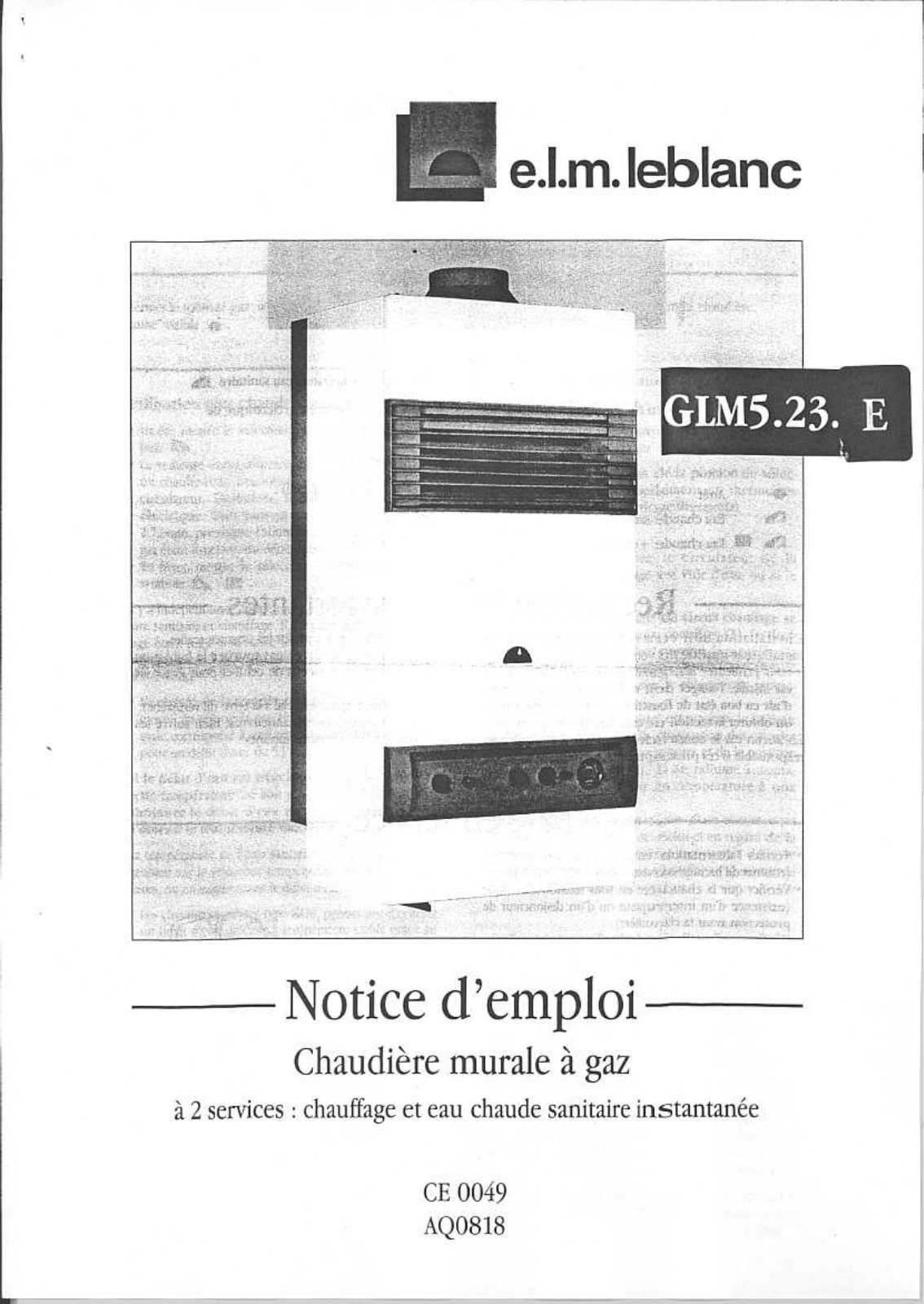 ELM LEBLANC GLM5.23E User Manual