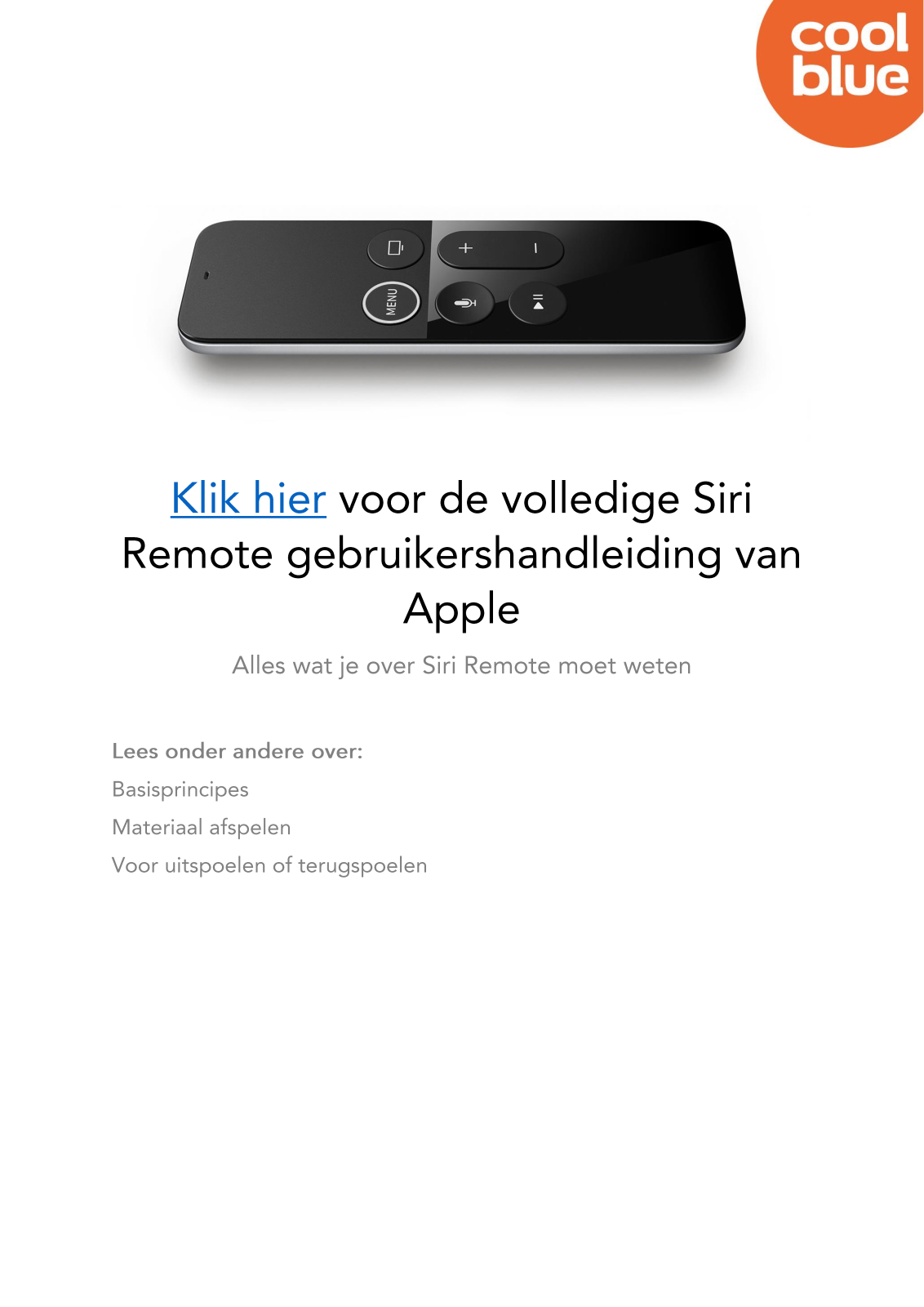 Apple TV Remote User manual