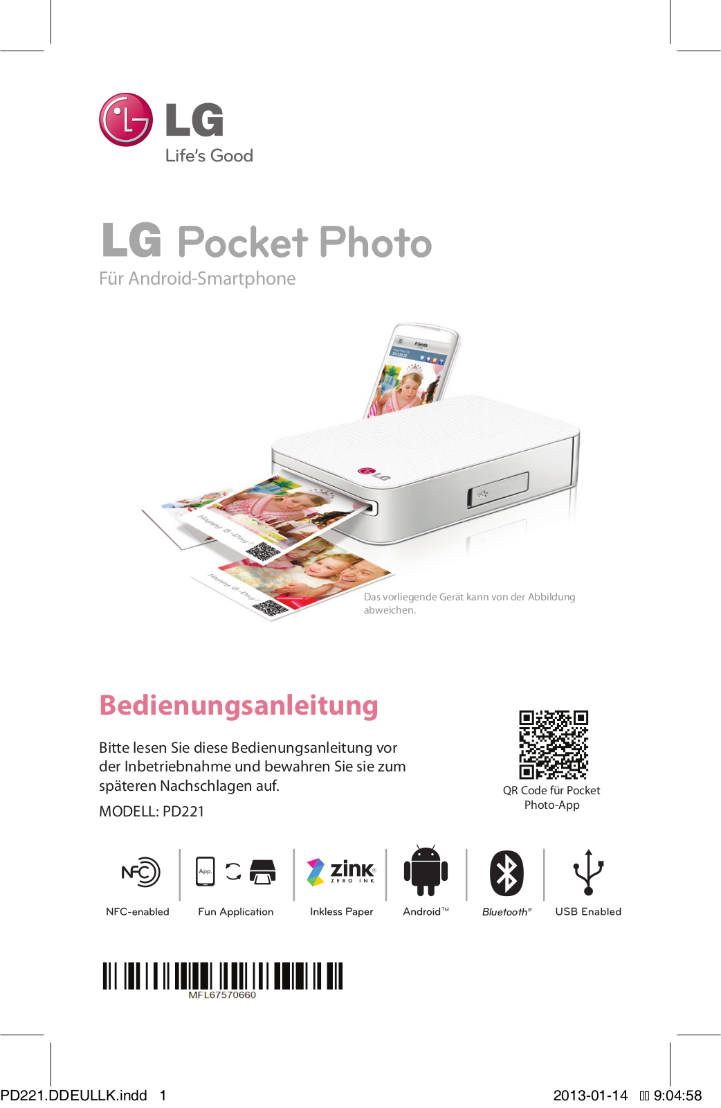 LG PD221 User Guide