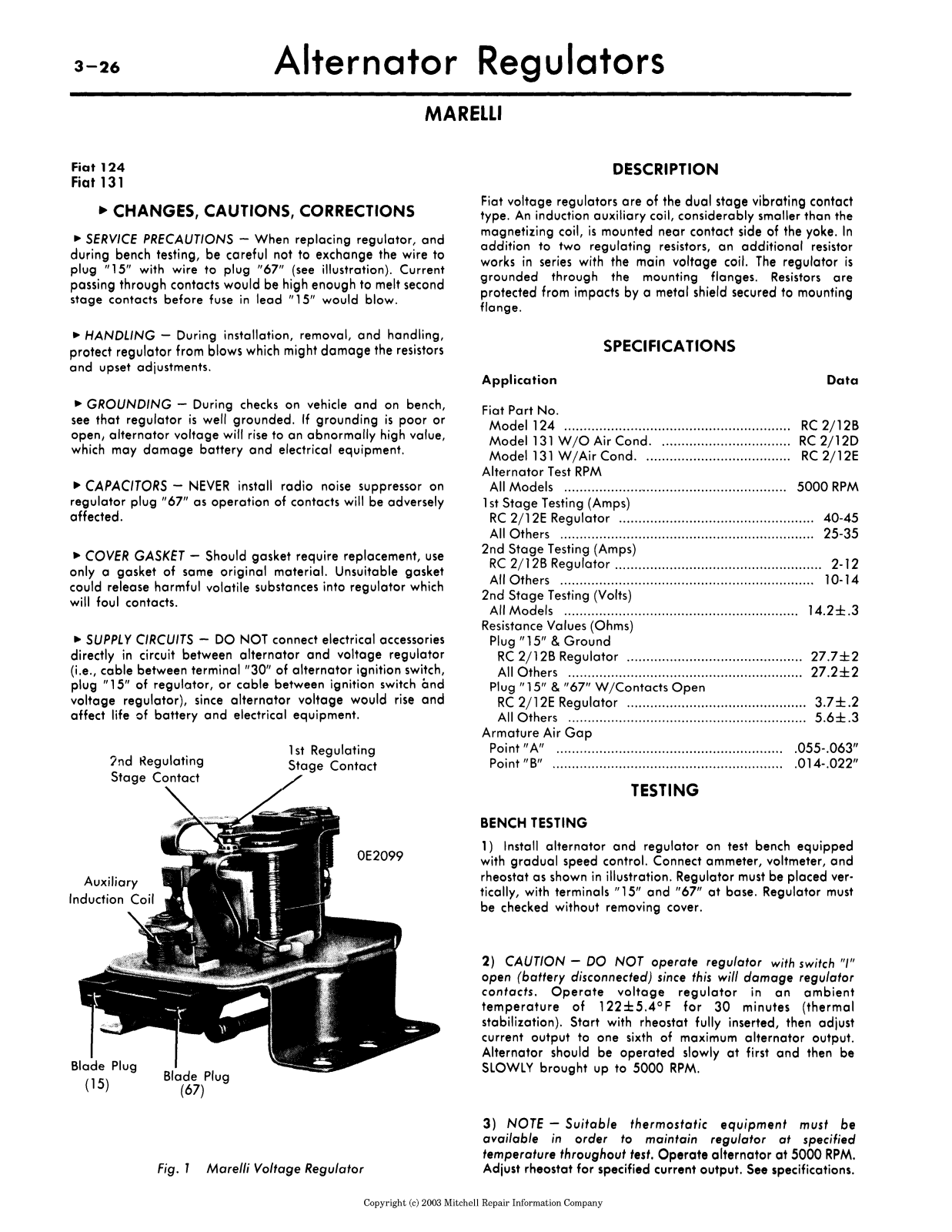 Fiat 131 2003 User Manual