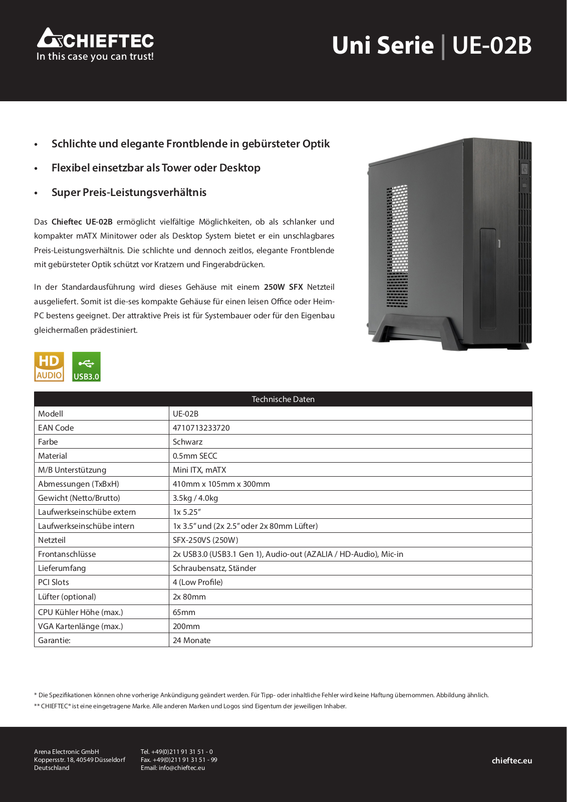 CHIEFTEC UE-02B Datasheet - ManualMachine.com