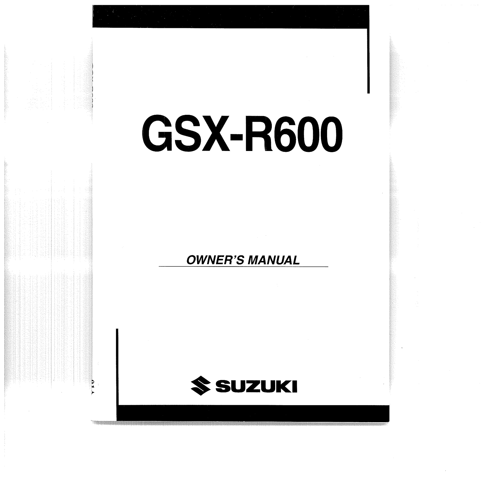 Suzuki GSX R600 2003 Owner's manual