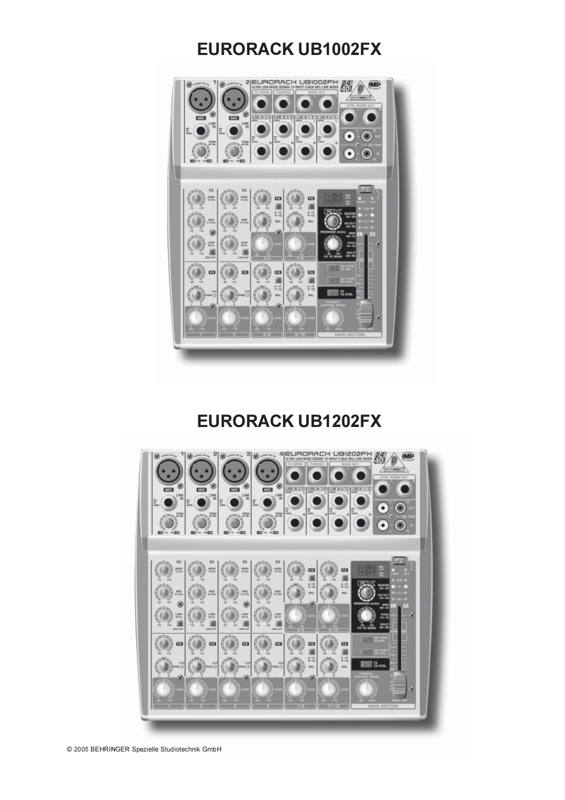 Behringer UB1002FX View Sheet