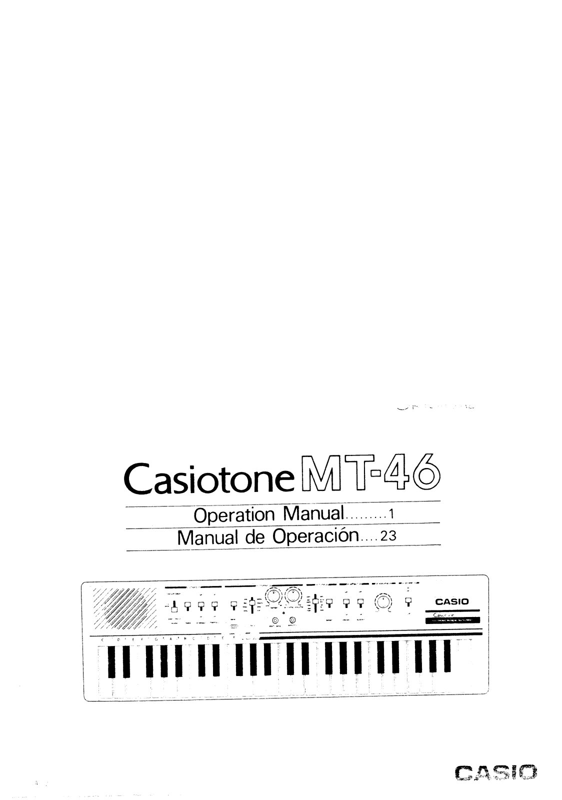 Casio MT-46 User Manual