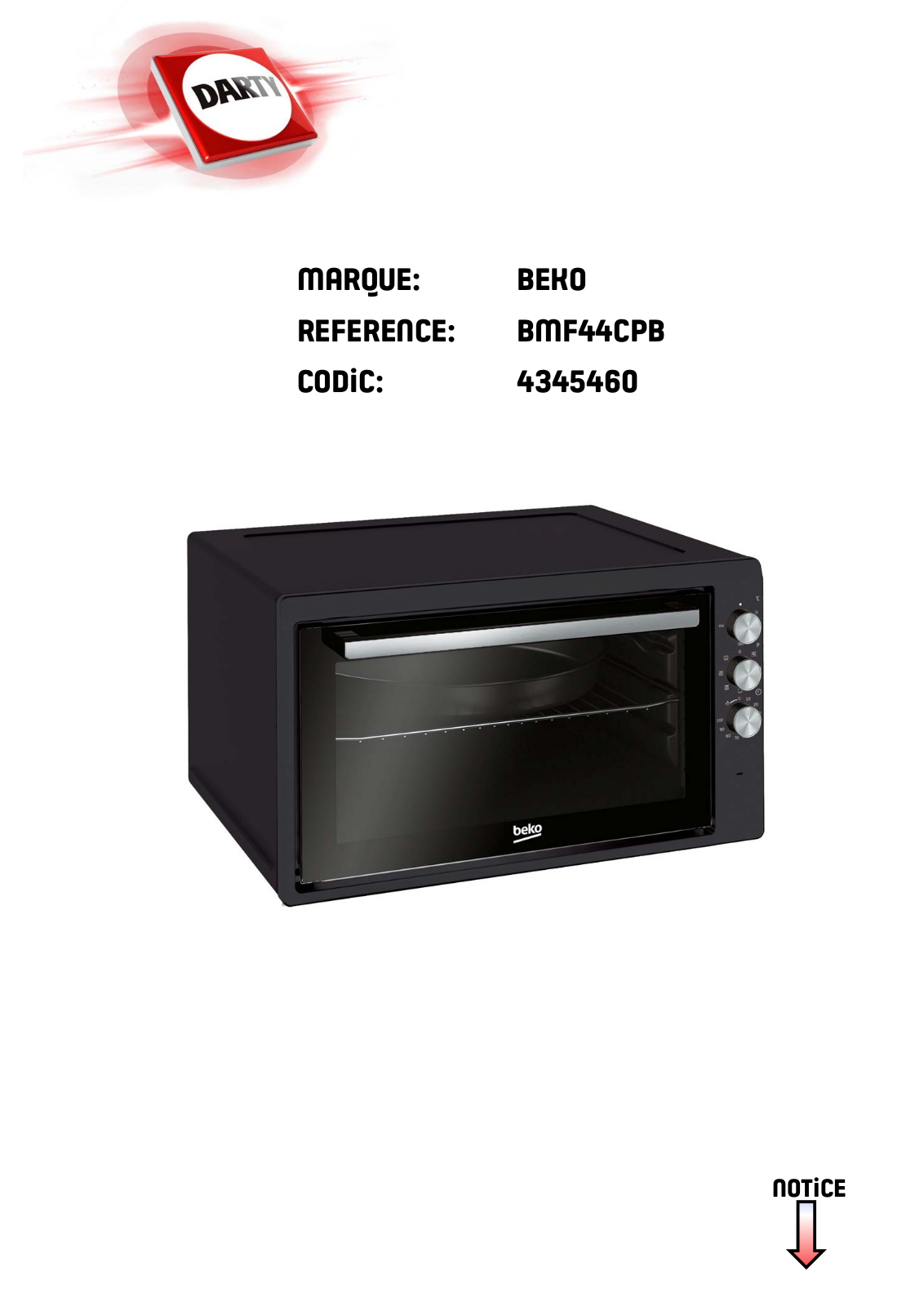Beko bmf44cpx, bmf44cpb, bmf44cps User manual