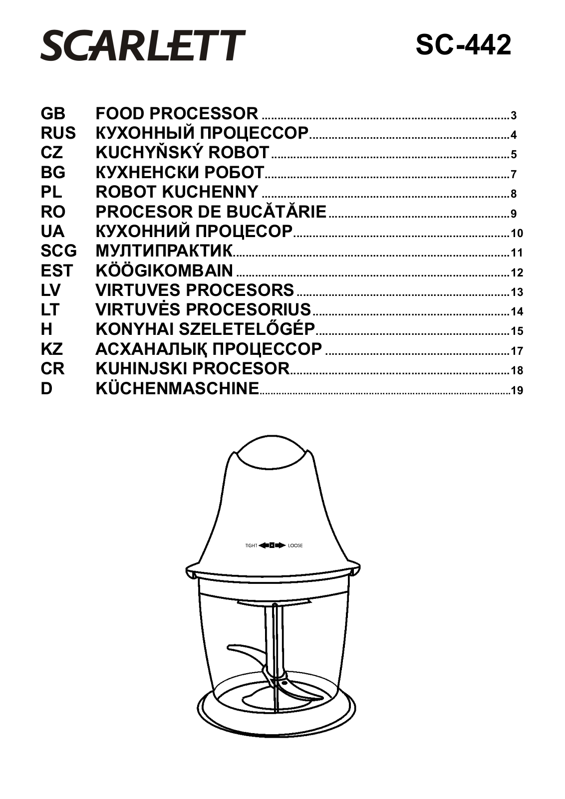 Scarlett SC-442 User manual