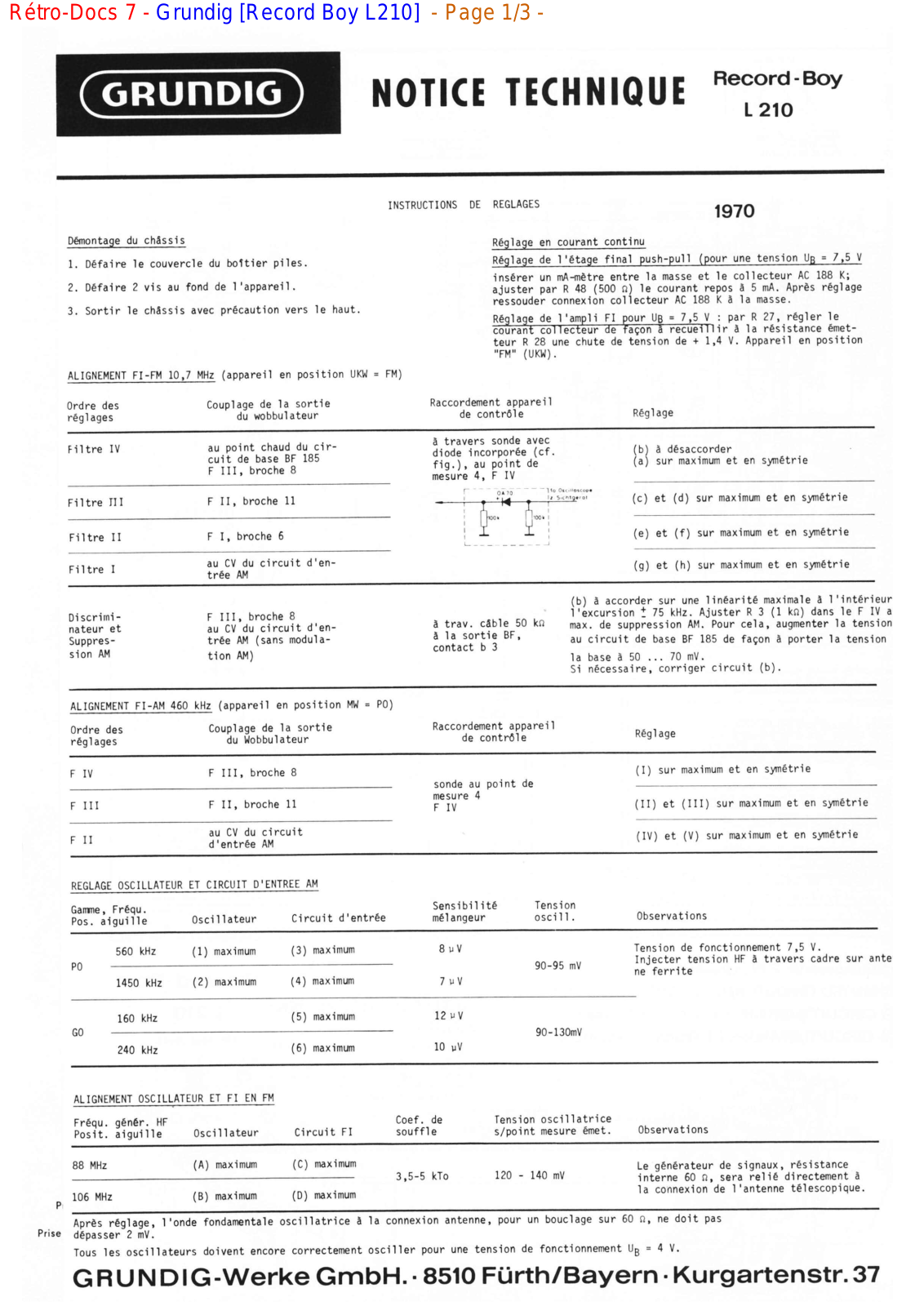 Grundig Record-Boy-L-210 Service Manual