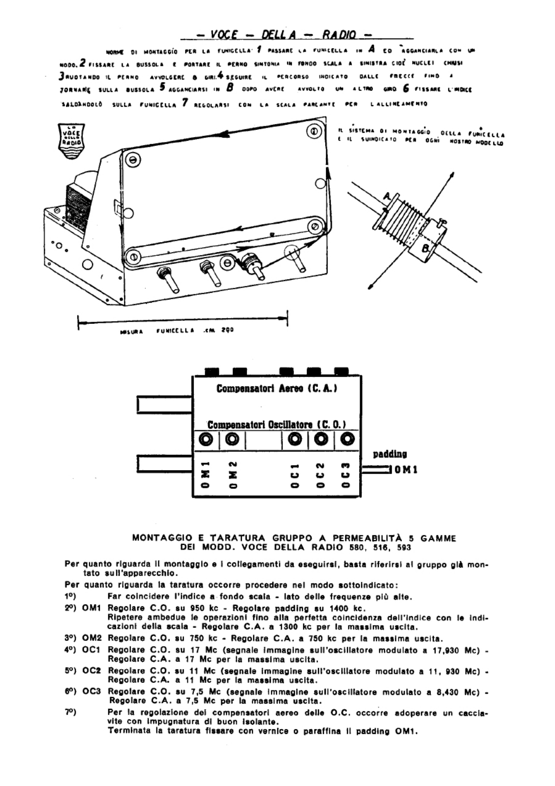 Voce Della Radio 516, 580, 593 schematic - ManualMachine.com
