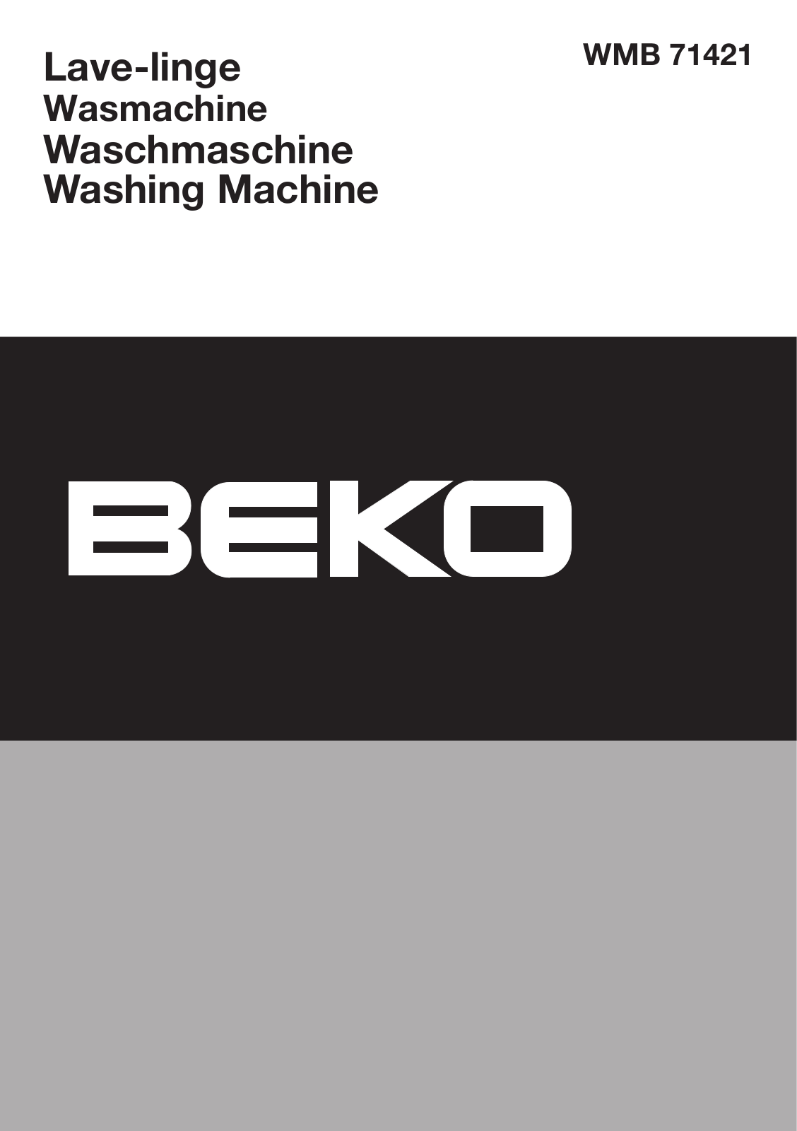 BEKO Wmb 71423 M User Manual